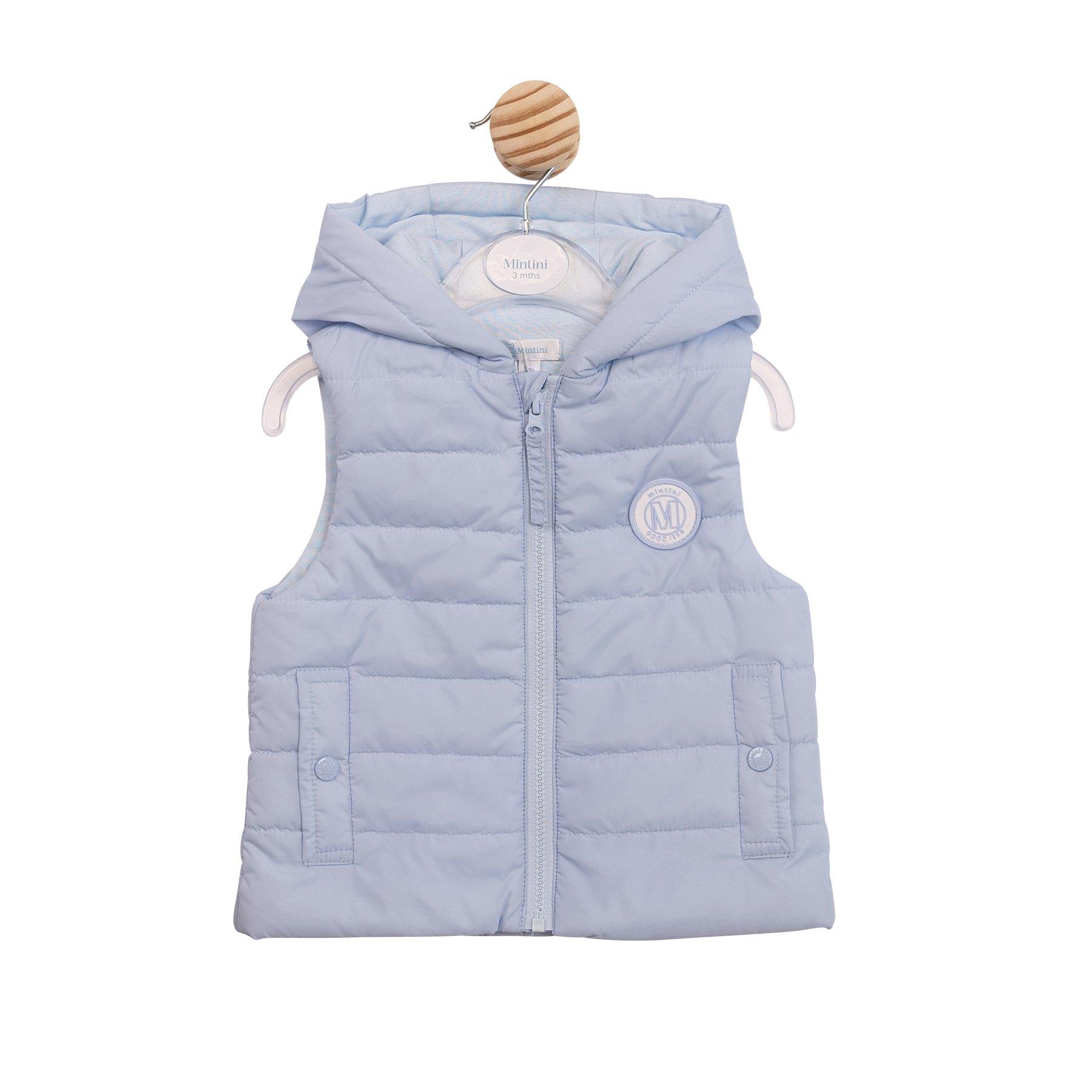 Blå - Mintini Baby - Baby Gilet - 1