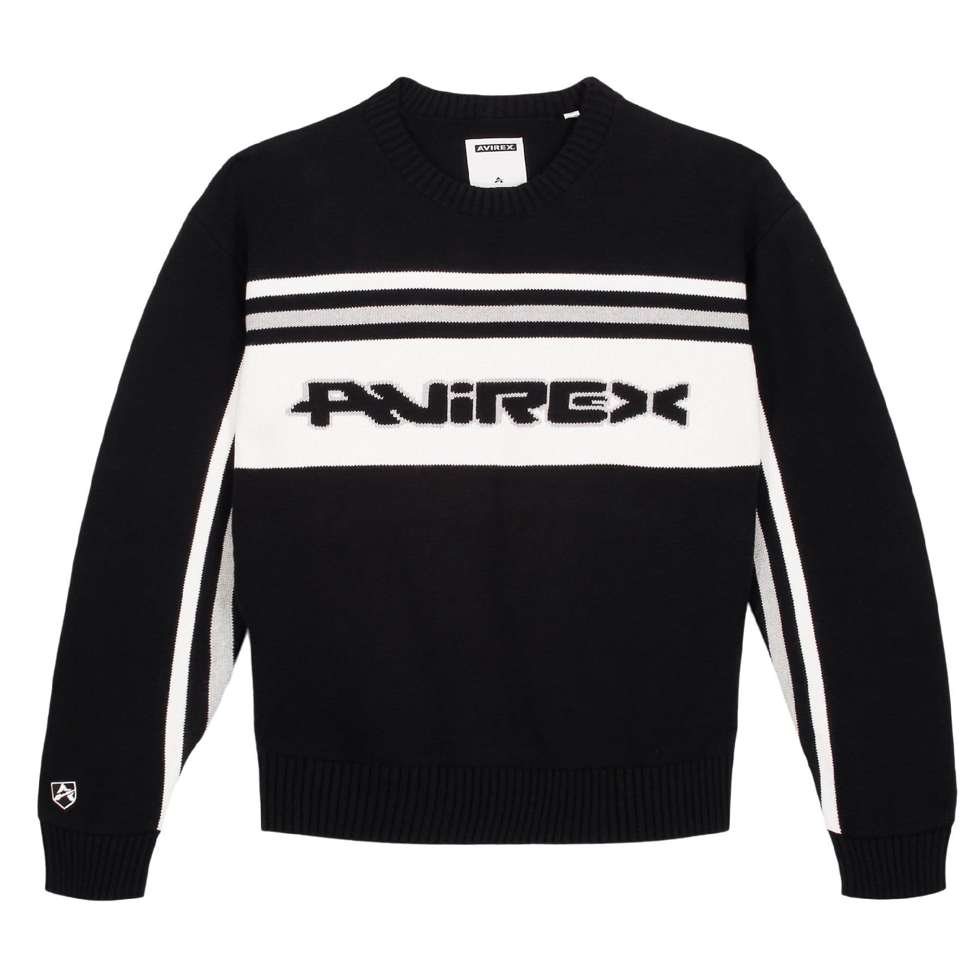Black - Avirex - Racer Crewneck Sweatshirt - 1