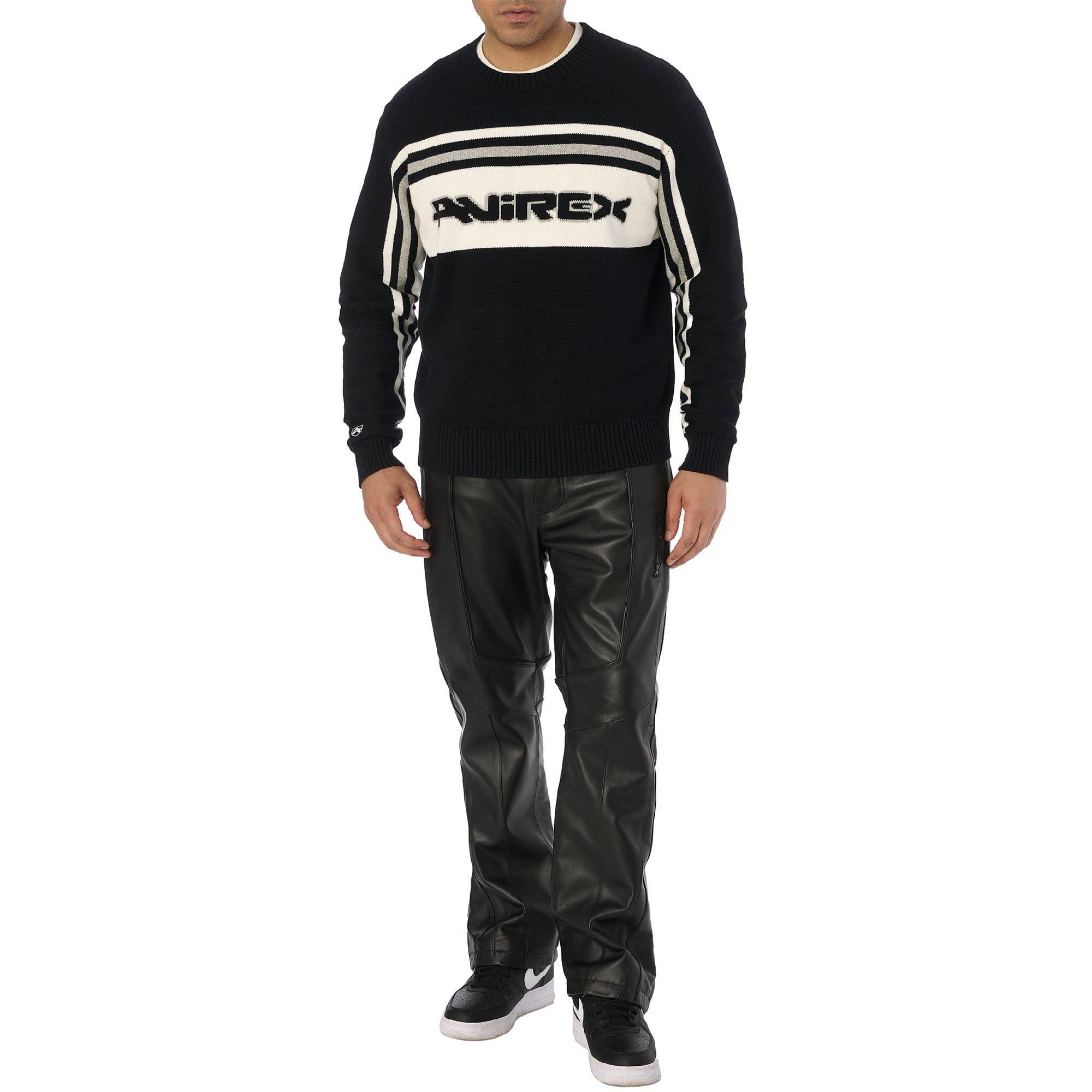 Black - Avirex - Racer Crewneck Sweatshirt - 4