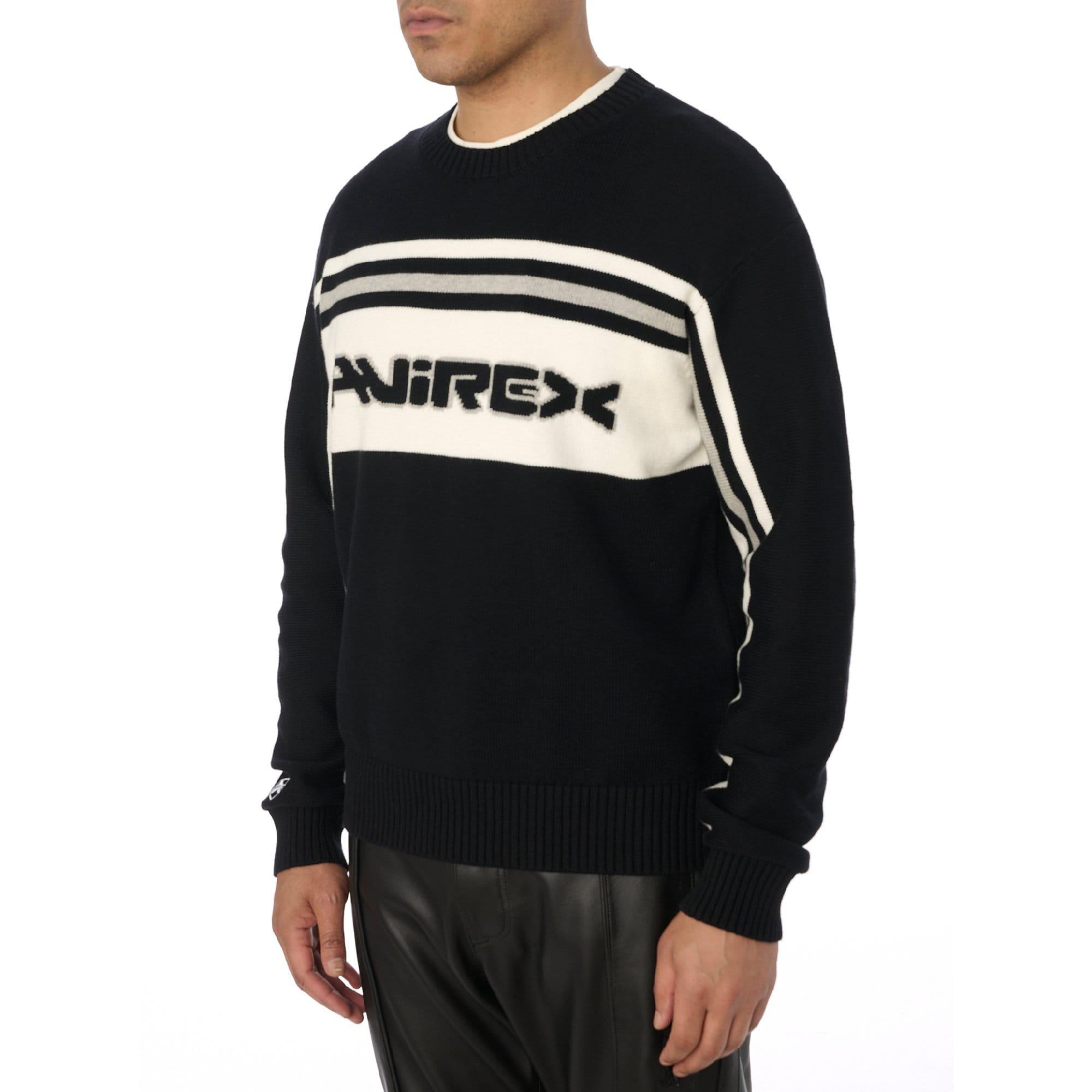 Black - Avirex - Racer Crewneck Sweatshirt - 5