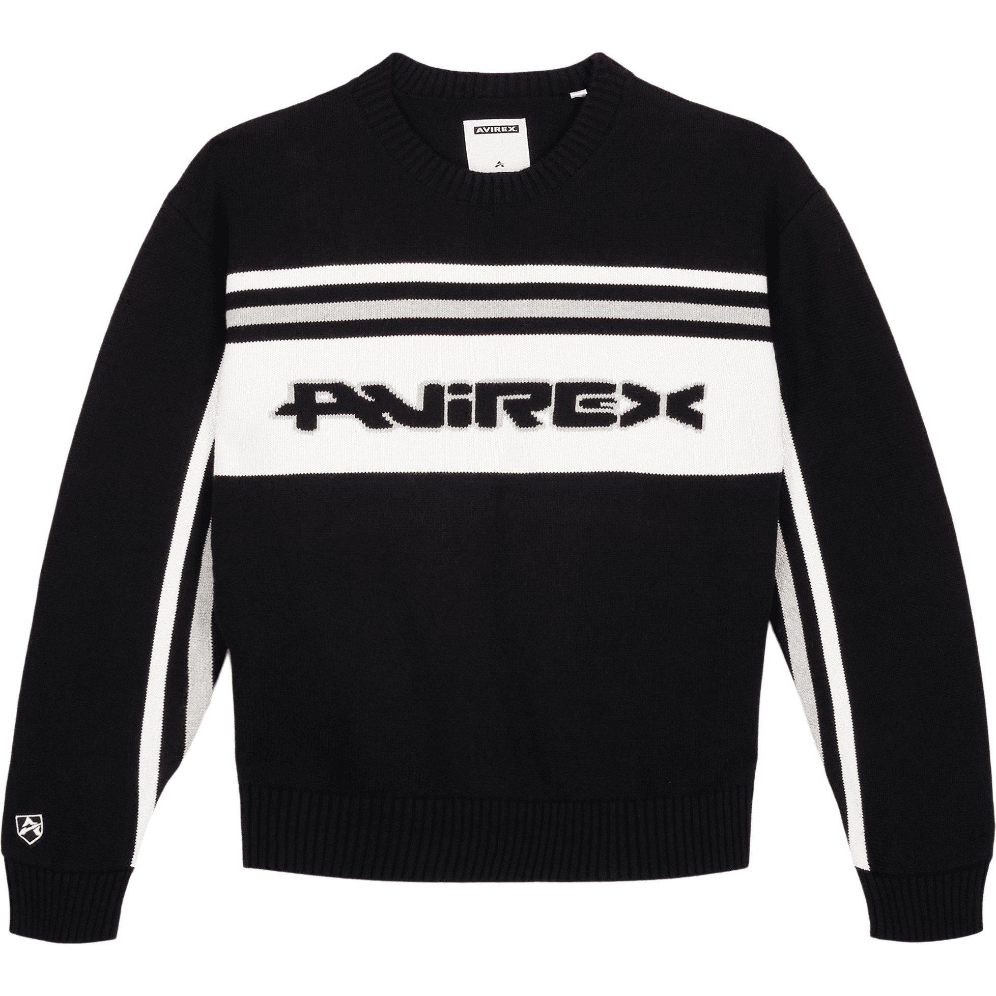 Black - Avirex - Racer Crewneck Sweatshirt - 7