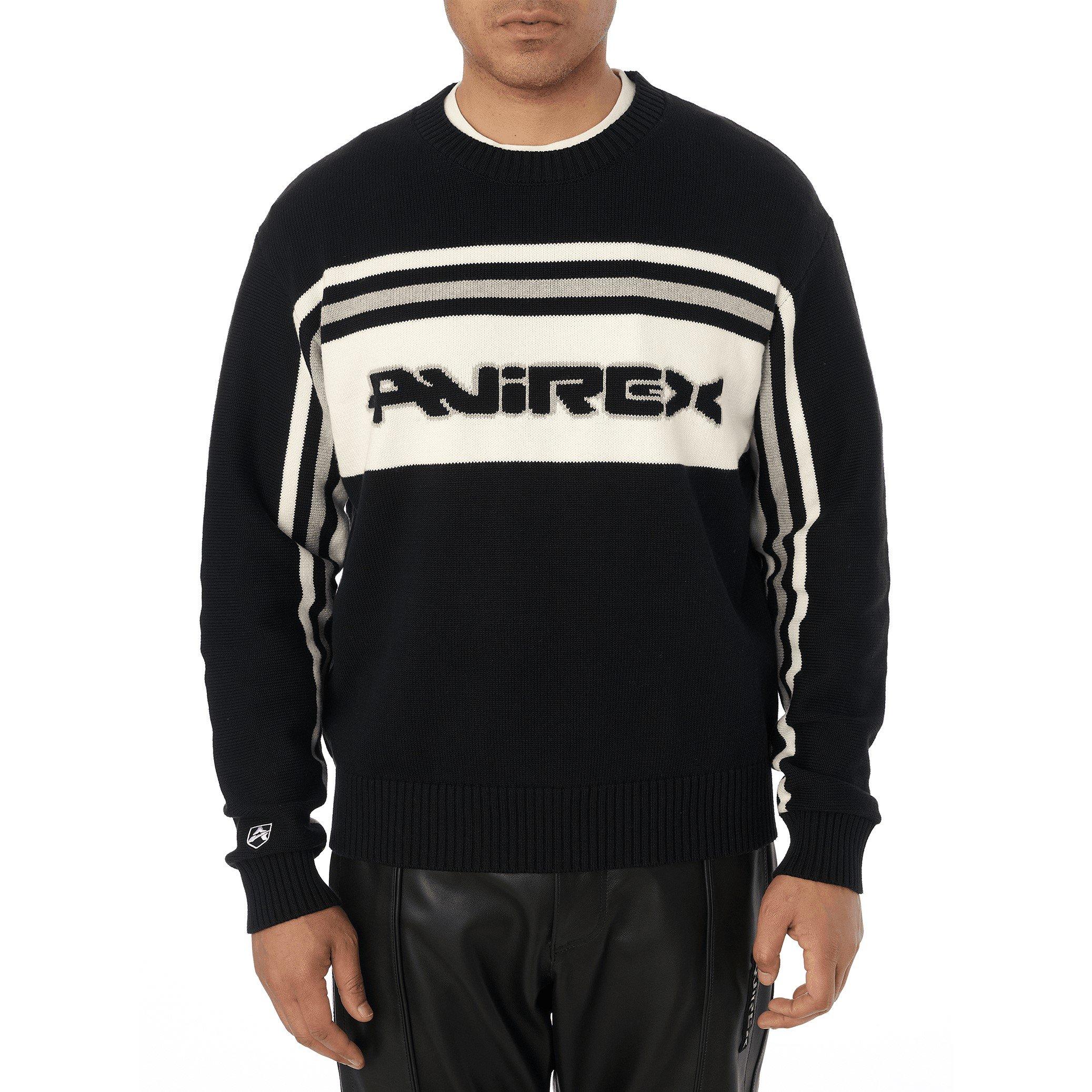 Black - Avirex - Racer Crewneck Sweatshirt - 8