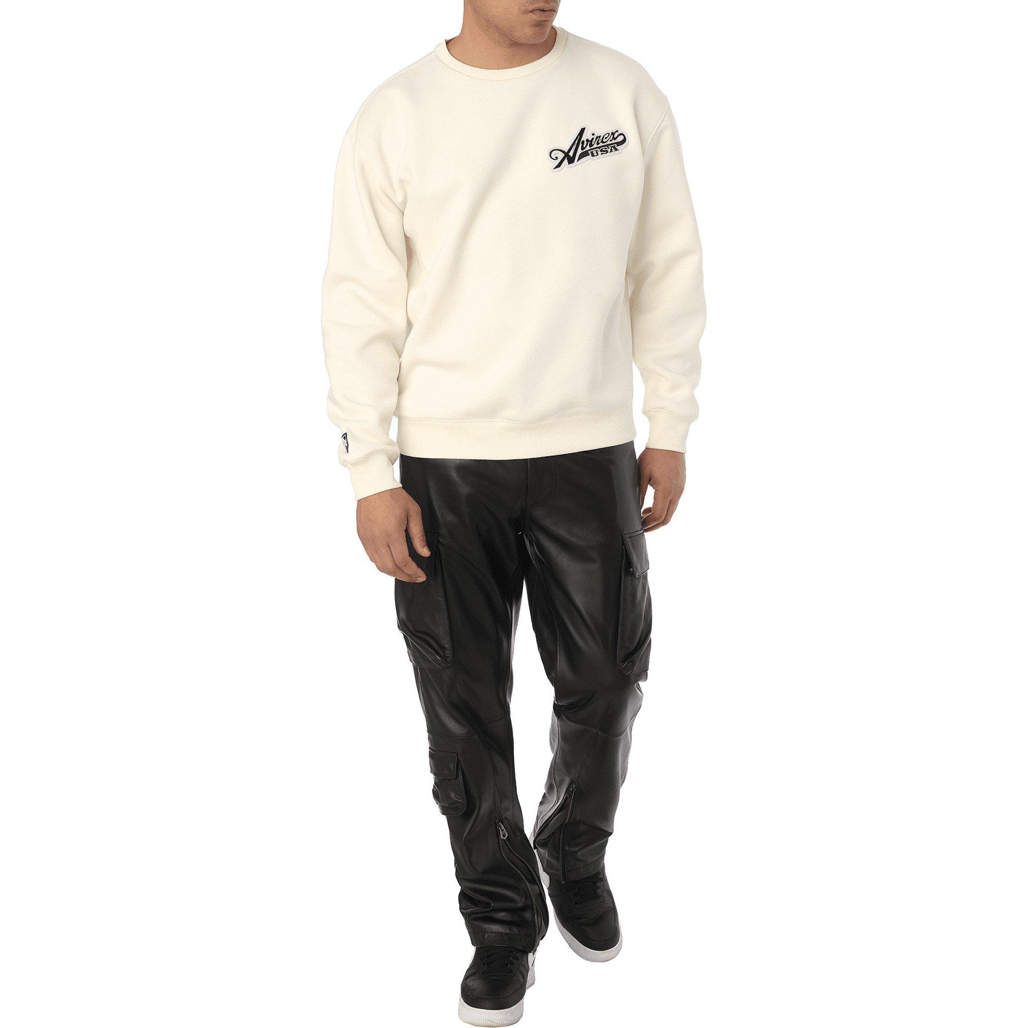 White - Avirex - Script Crewneck Sweatshirt - 10