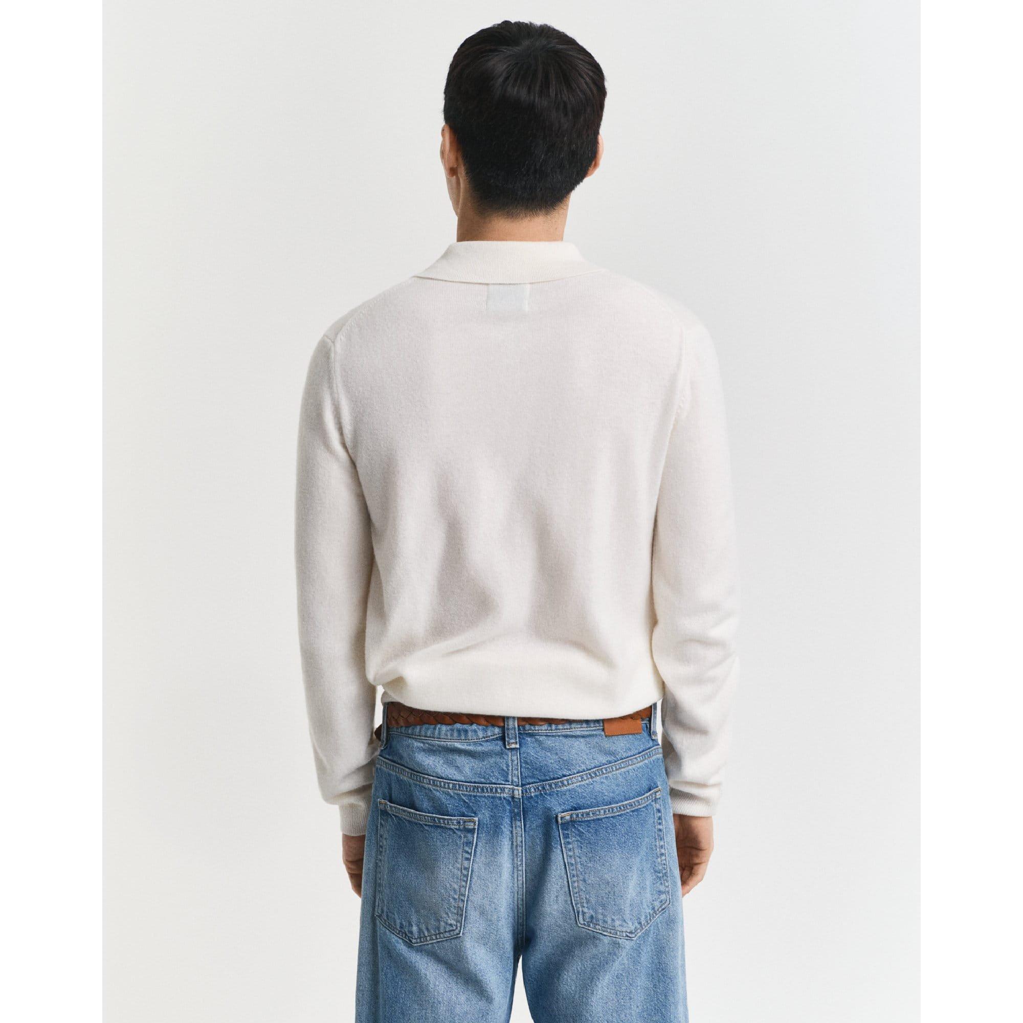 Cream - Gant - Superfine Lambswool Polo Shirt - 2