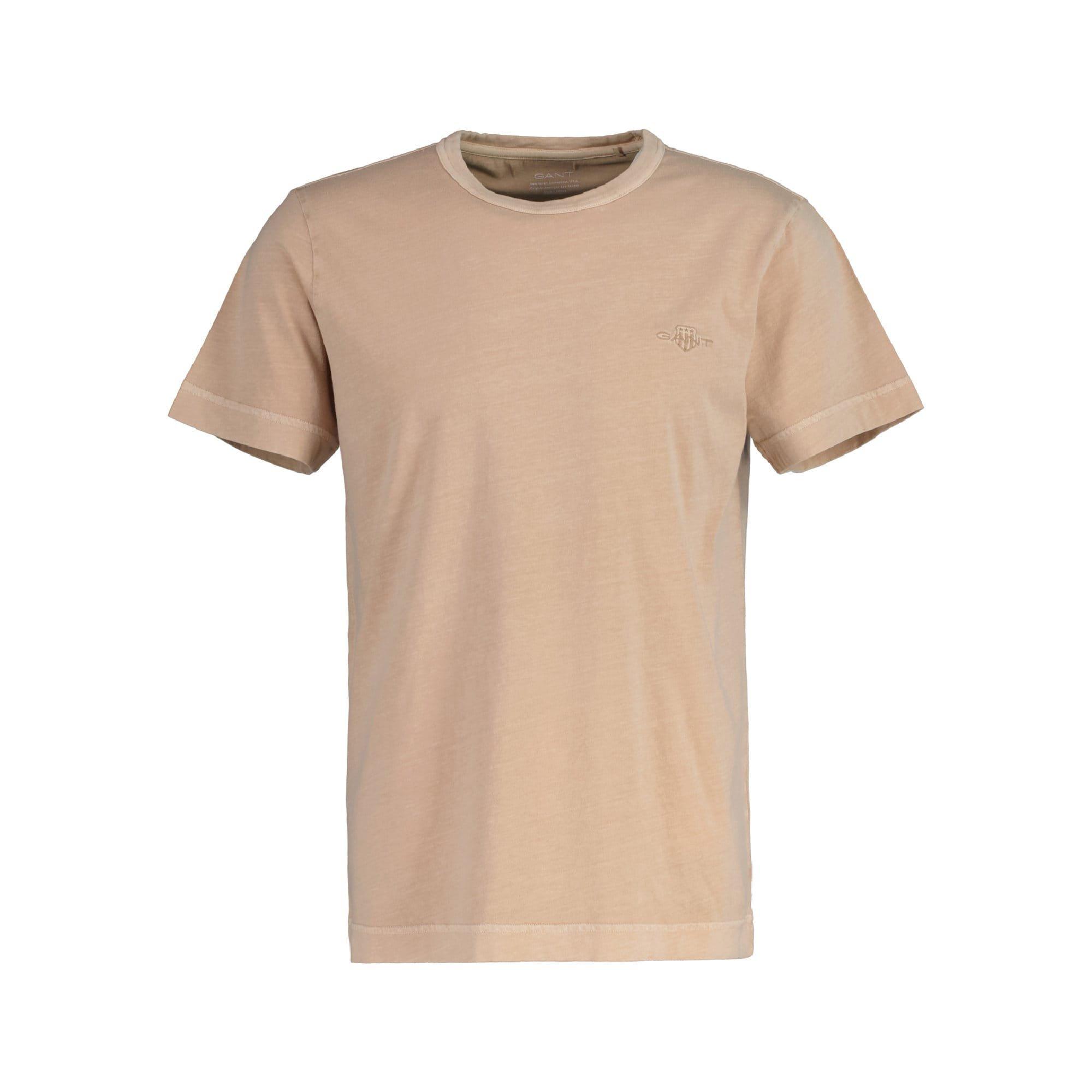 Beige - Gant - Sunfaded Short Sleeves T-Shirt - 1