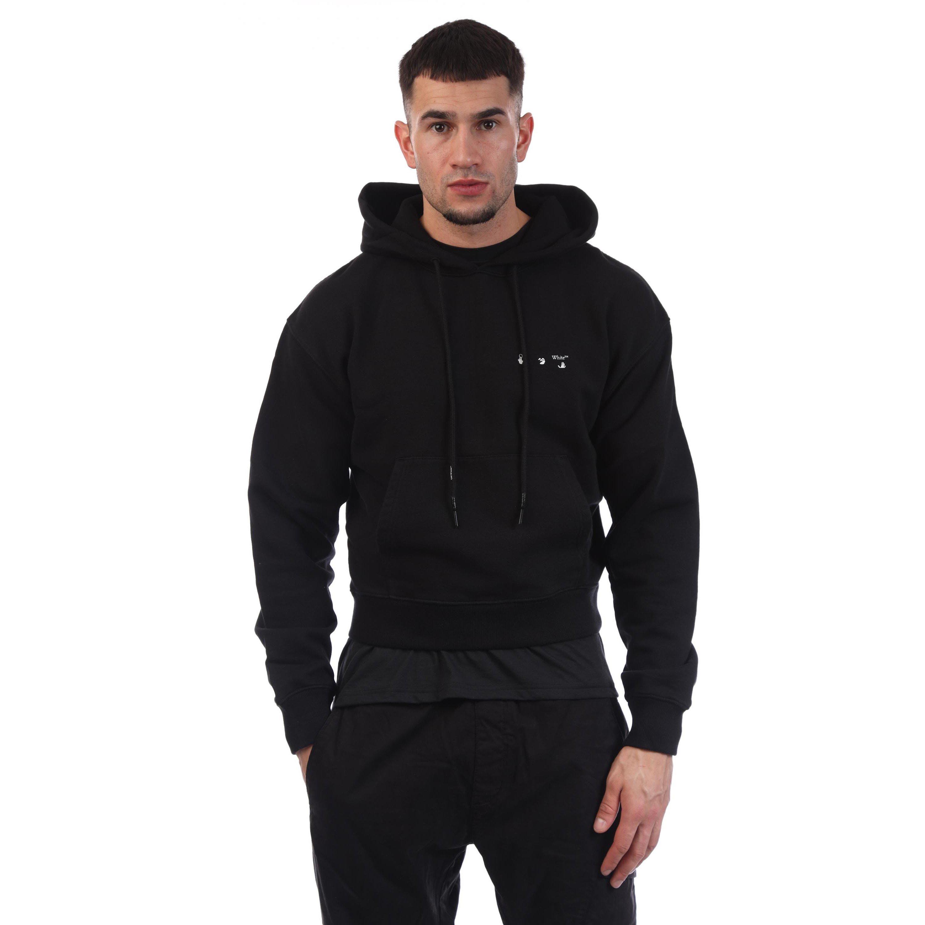 Off White Caravaggio Paint Over Hoodie - Black-White - XS