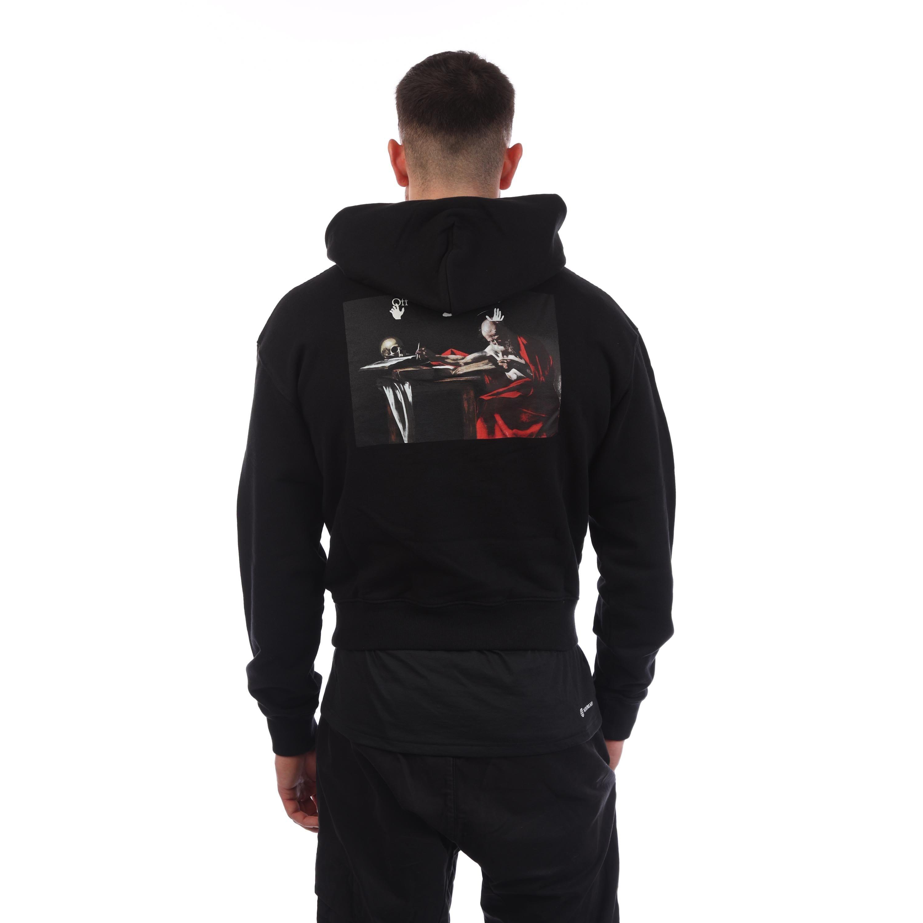 Black-White - Off White - Caravaggio Paint Over Hoodie - 2