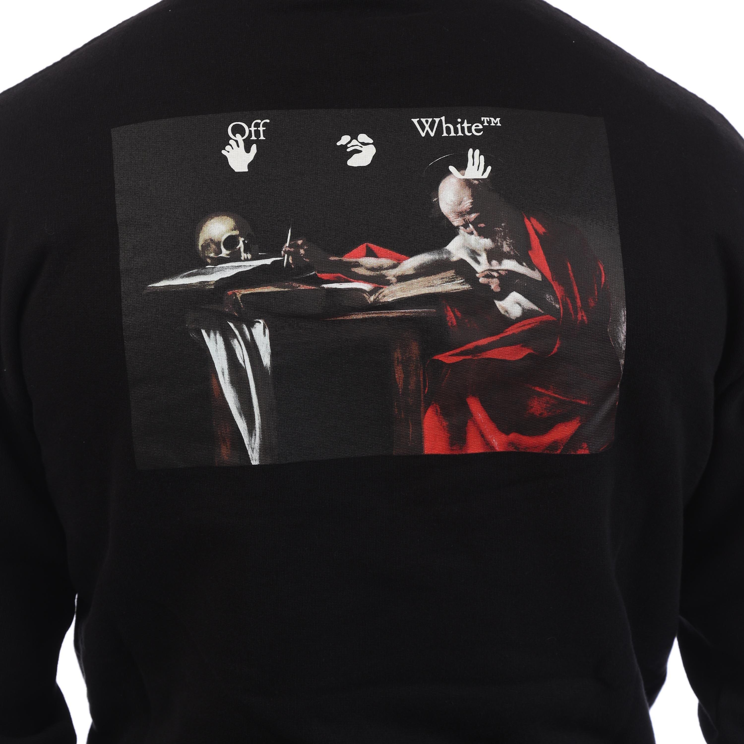 Black-White - Off White - Caravaggio Paint Over Hoodie - 3