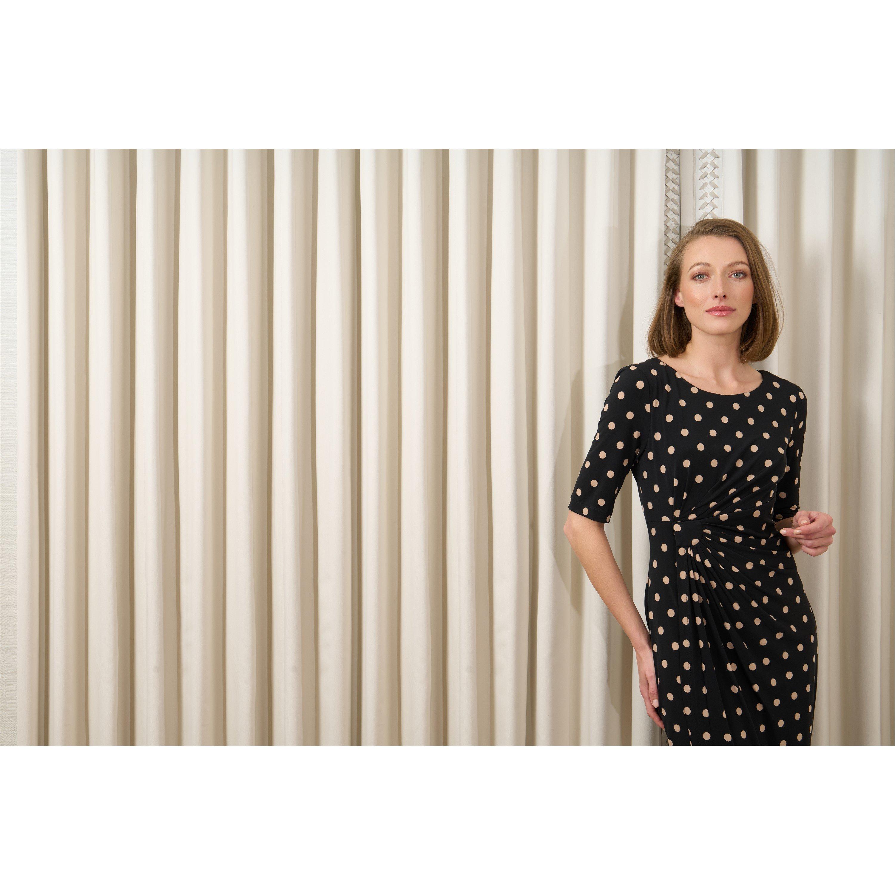 Black / Beige - Gina Bacconi - Harper Jersey Wrap Dress - 6