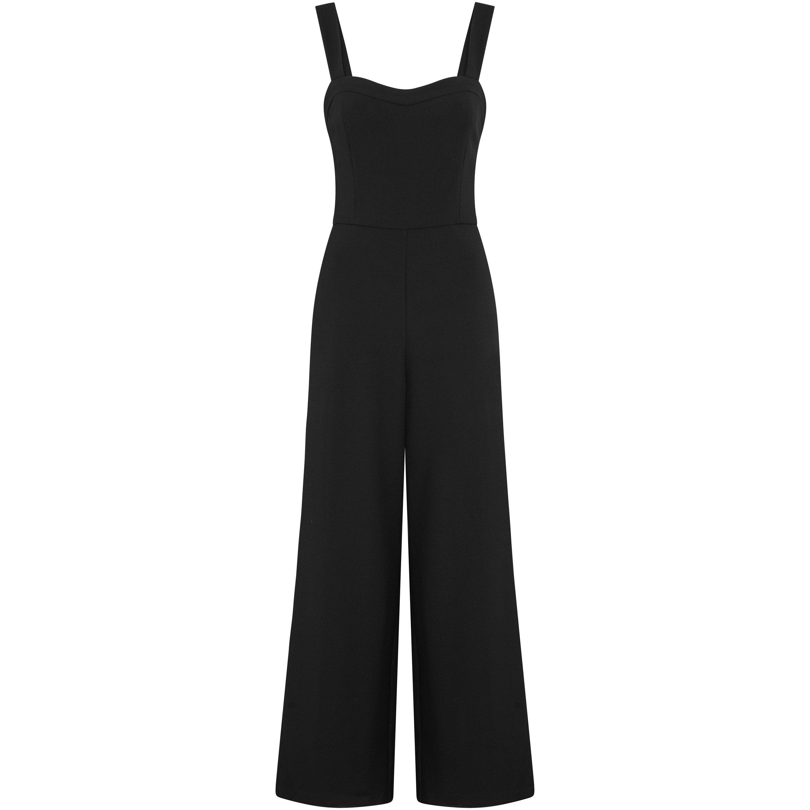 Black - Gina Bacconi - Emy Black Wide-Leg Jumpsuit - 1