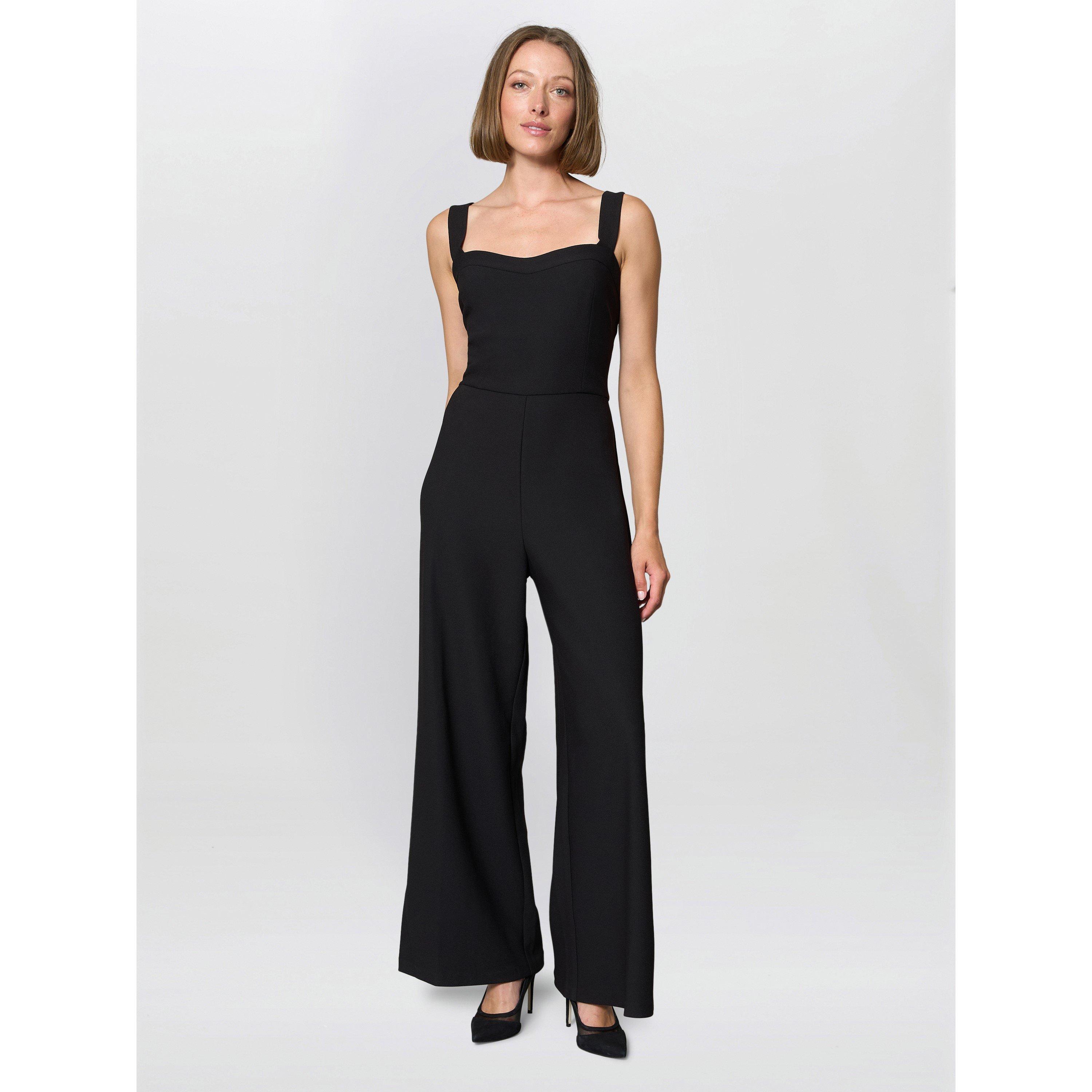 Black - Gina Bacconi - Emy Black Wide-Leg Jumpsuit - 2