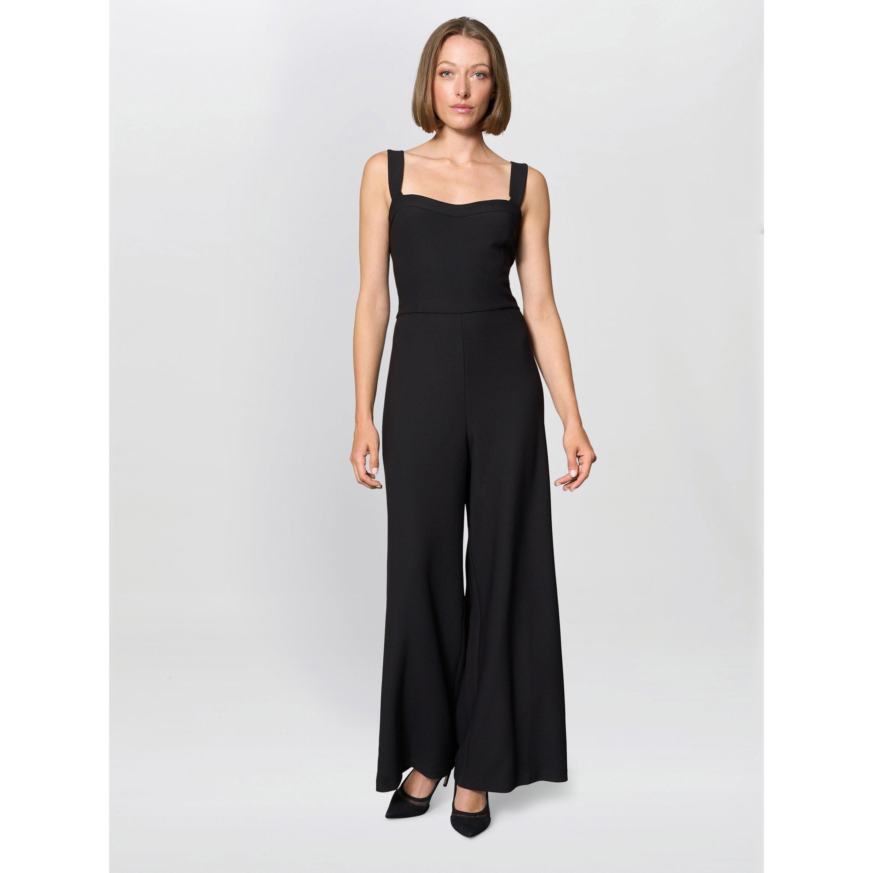 Black - Gina Bacconi - Emy Black Wide-Leg Jumpsuit - 4