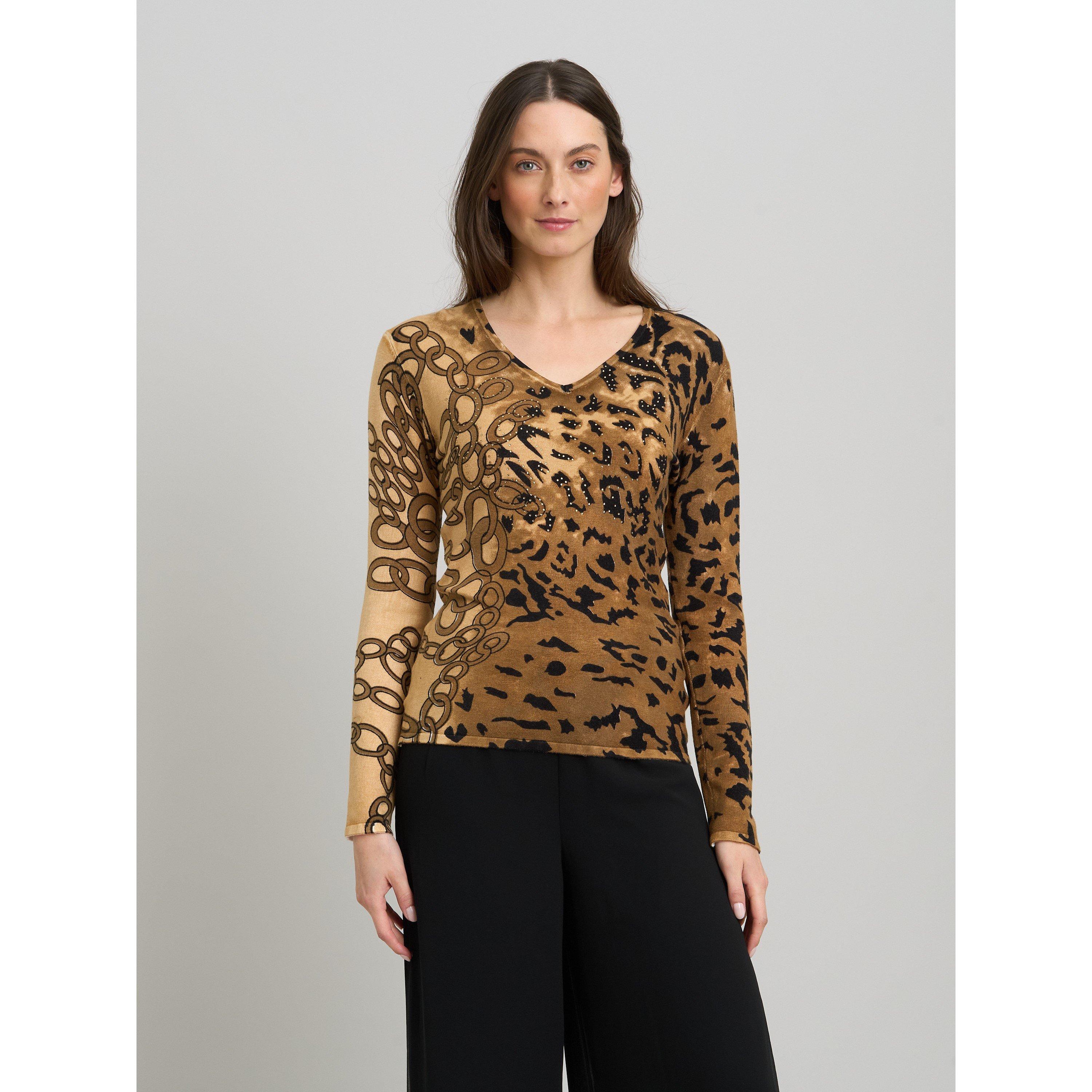 Leopard - Gina Bacconi - Korra Leopard Print Jumper With Diamante - 2
