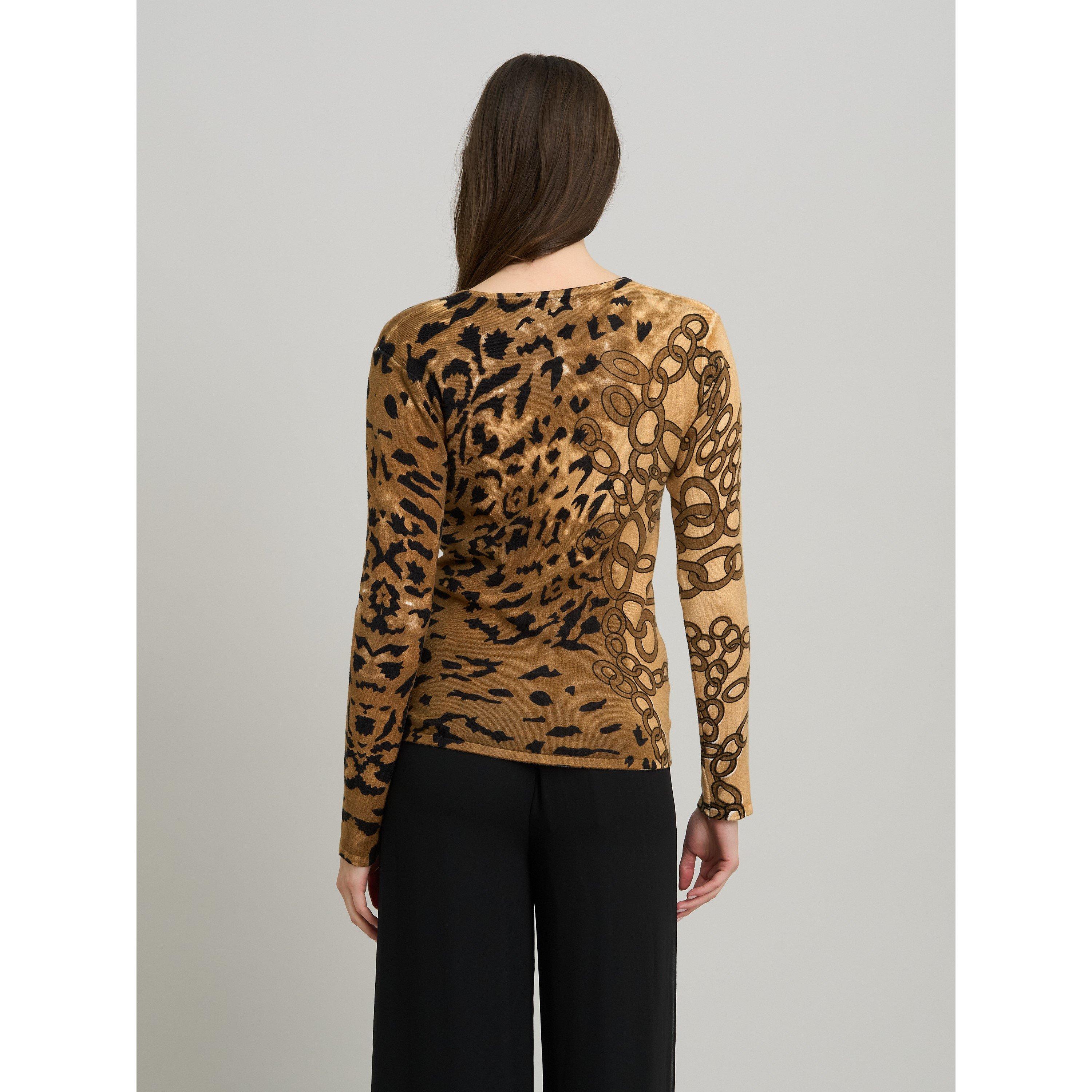 Leopard - Gina Bacconi - Korra Leopard Print Jumper With Diamante - 3