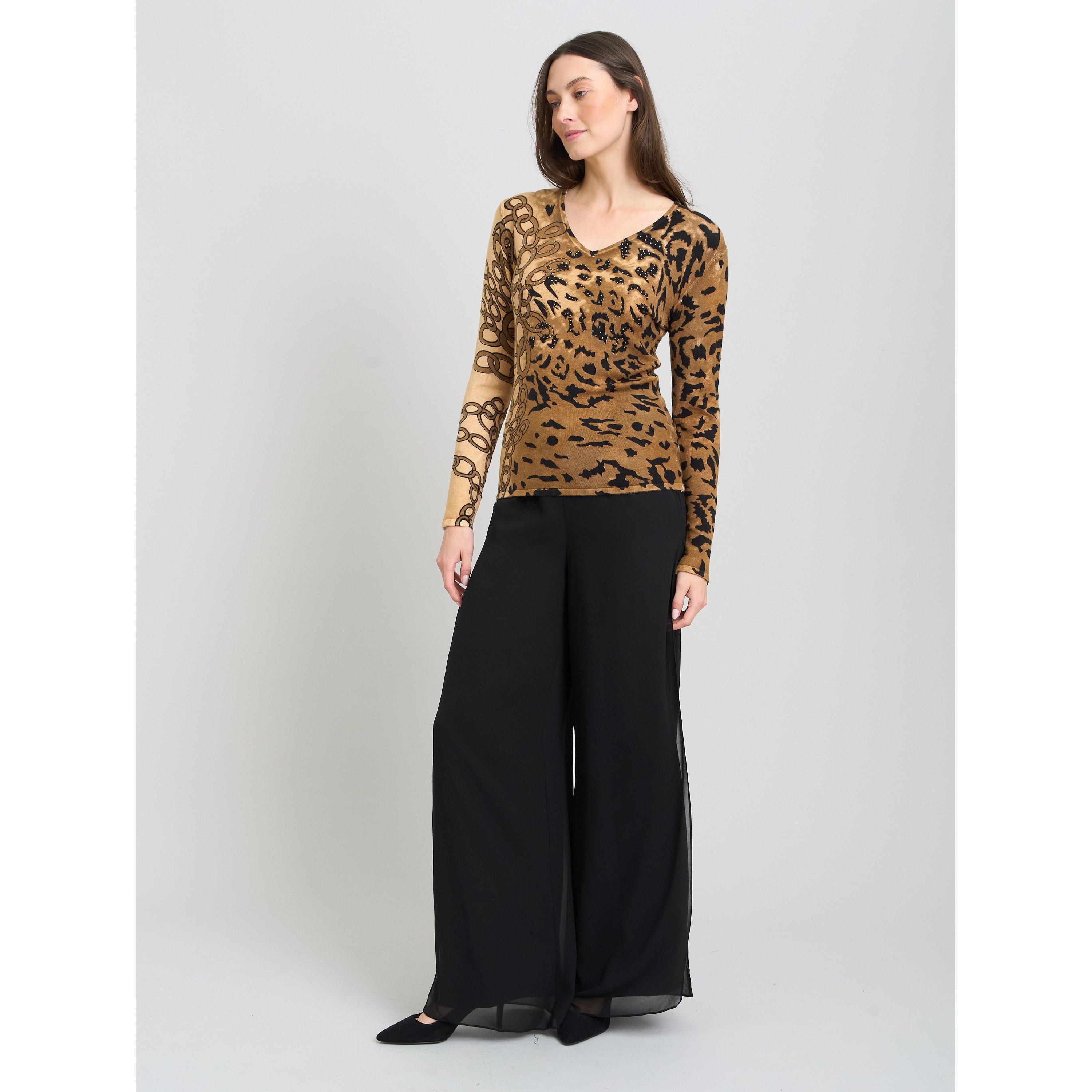 Leopard - Gina Bacconi - Korra Leopard Print Jumper With Diamante - 4