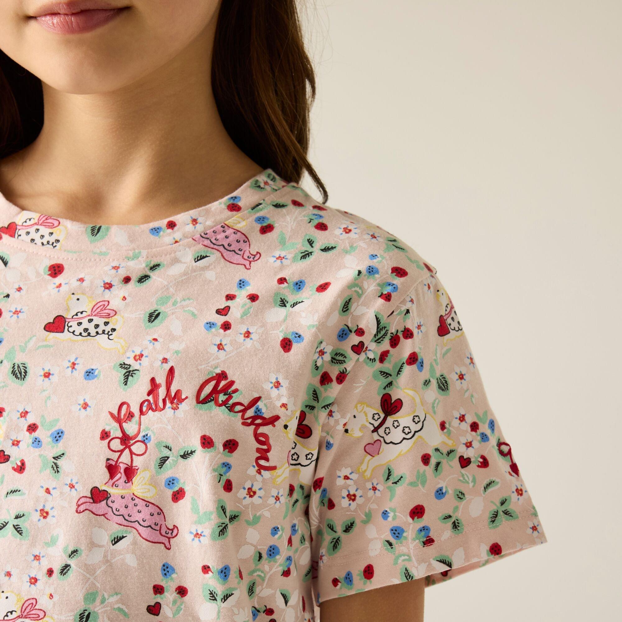 Pink Puppy Flor - Regatta - Kids Cath Kidston Crew Neck T-Shirt - 5