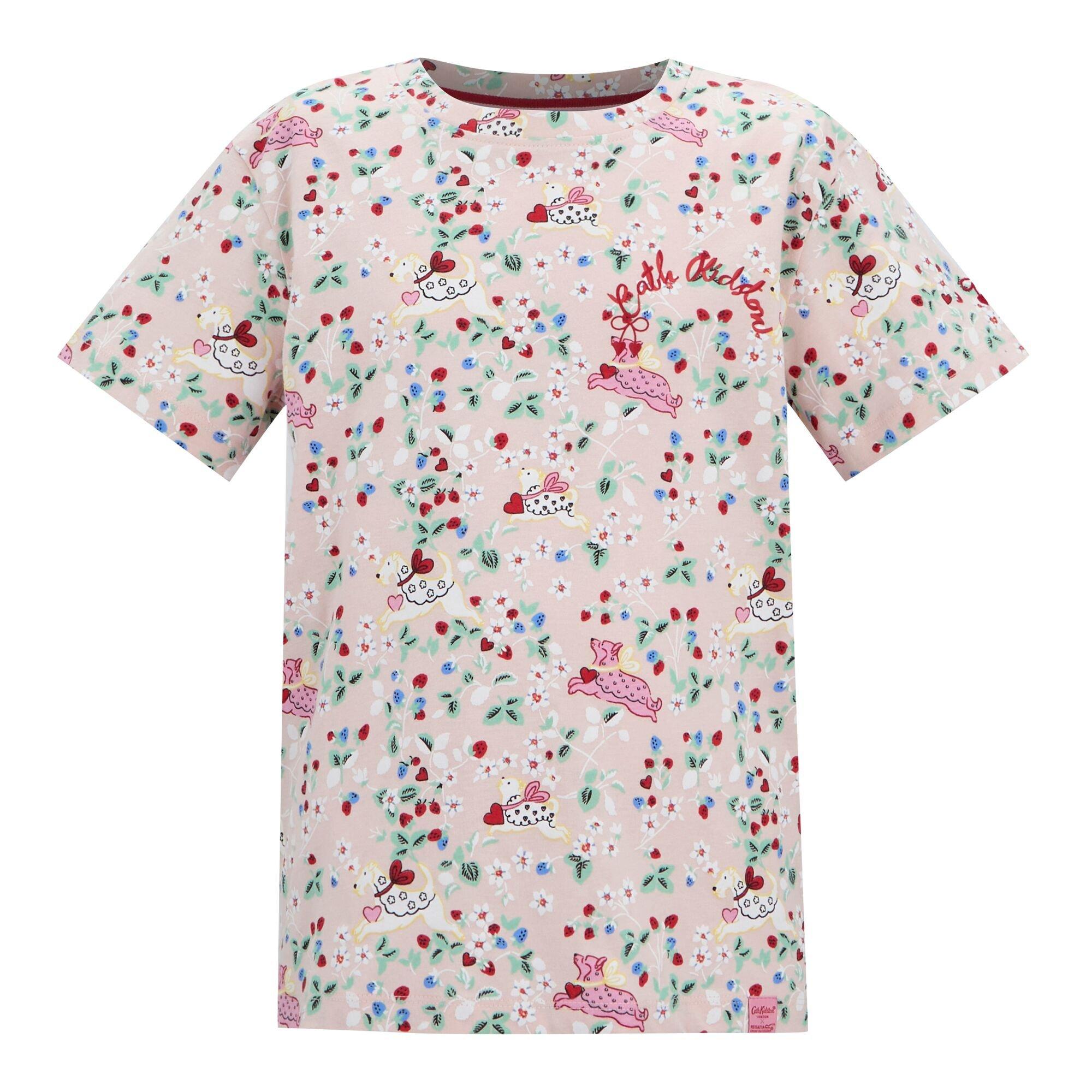 Pink Puppy Flor - Regatta - Kids Cath Kidston Crew Neck T-Shirt - 6