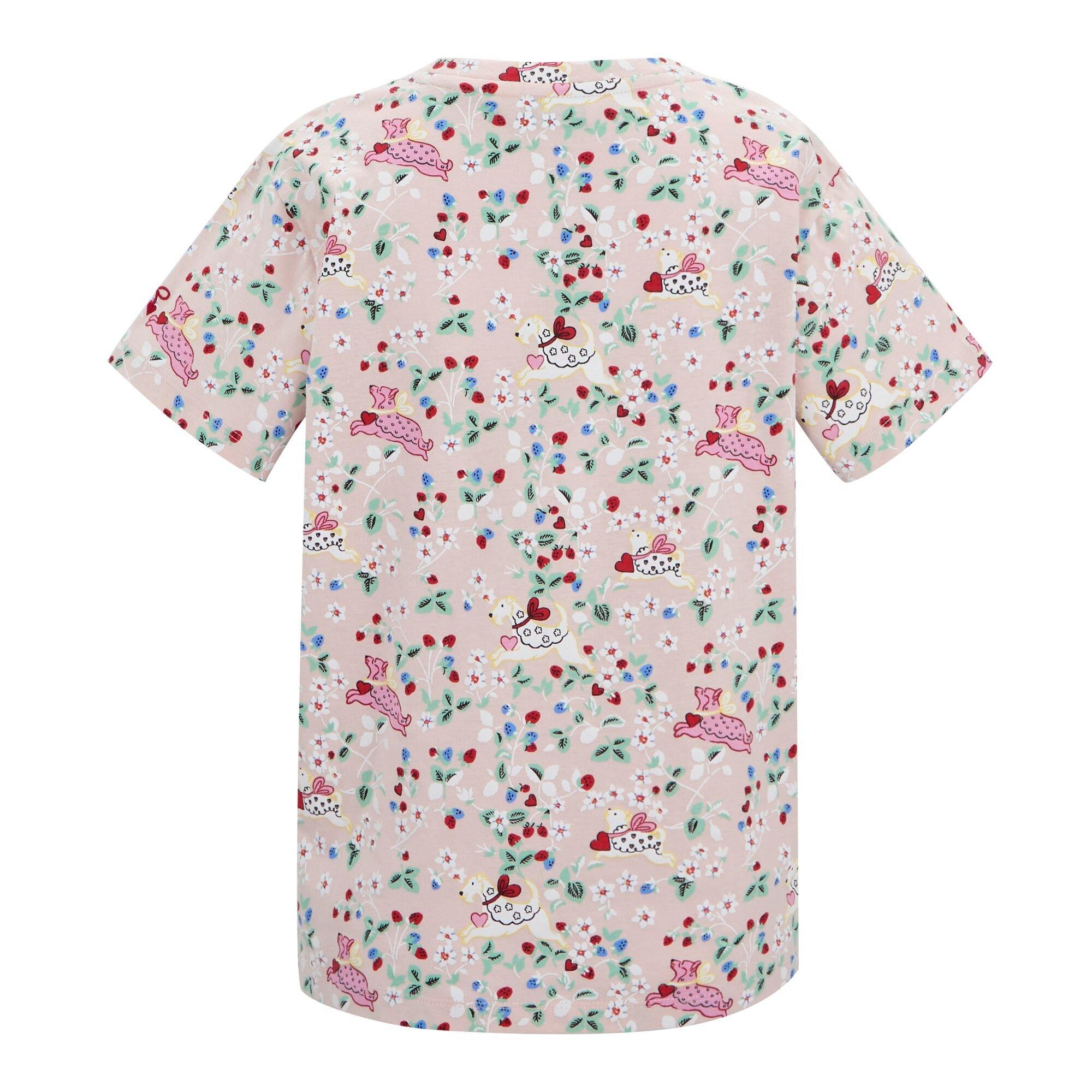 Pink Puppy Flor - Regatta - Kids Cath Kidston Crew Neck T-Shirt - 7