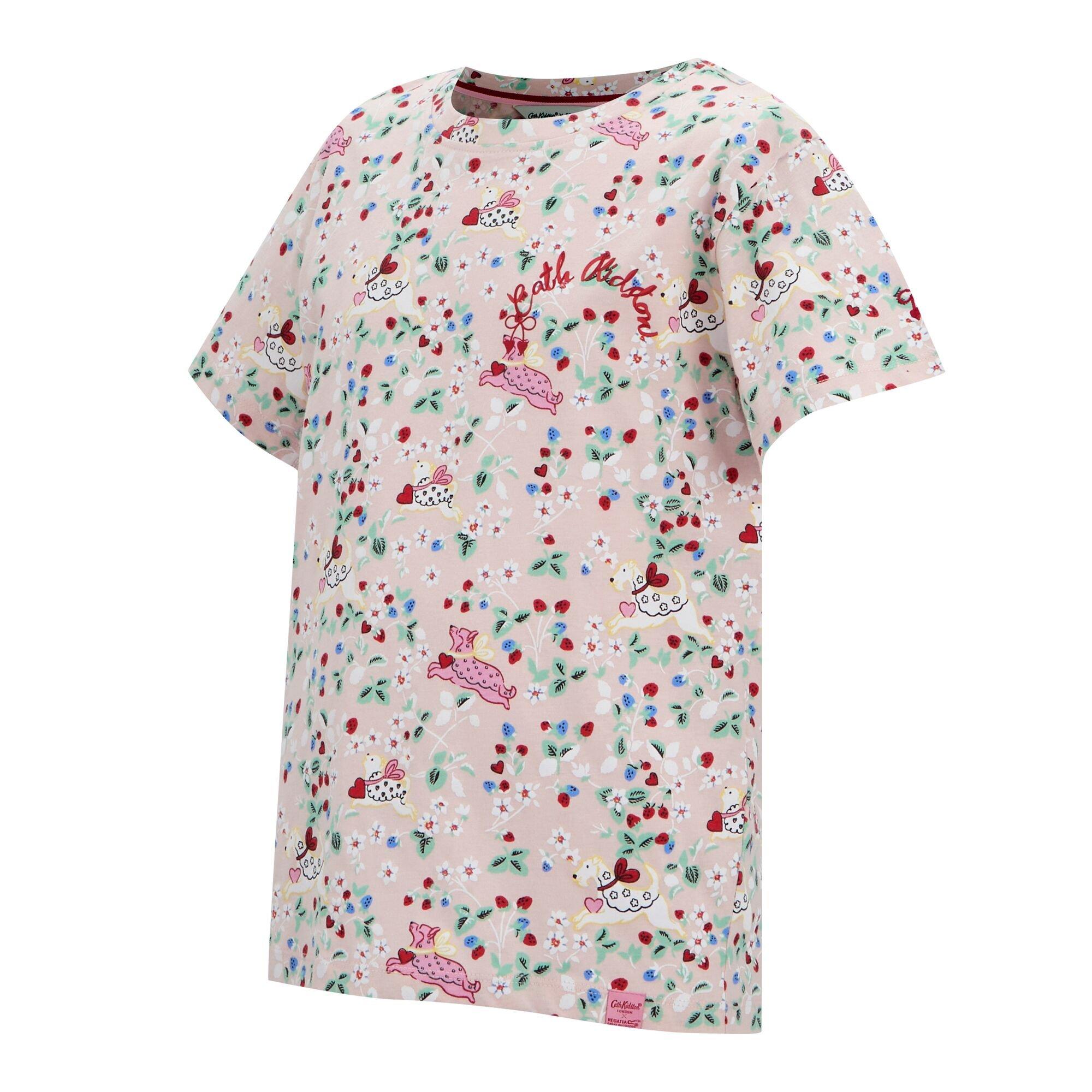 Pink Puppy Flor - Regatta - Kids Cath Kidston Crew Neck T-Shirt - 8