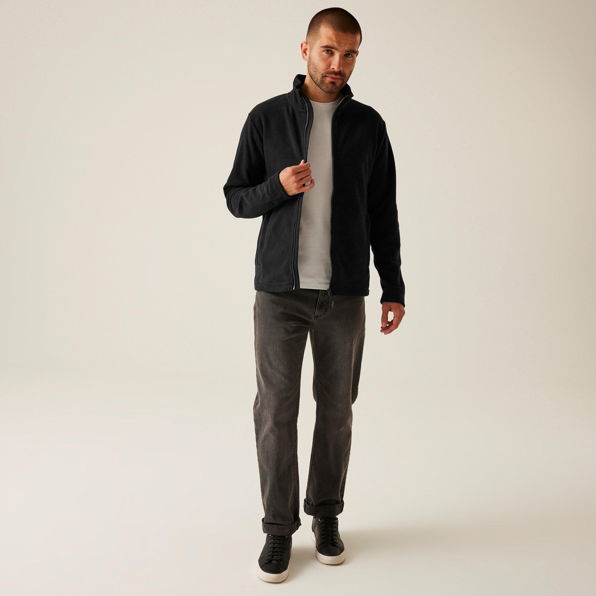 Black - Regatta - Mens H/M Full Zip Microfleece - 3