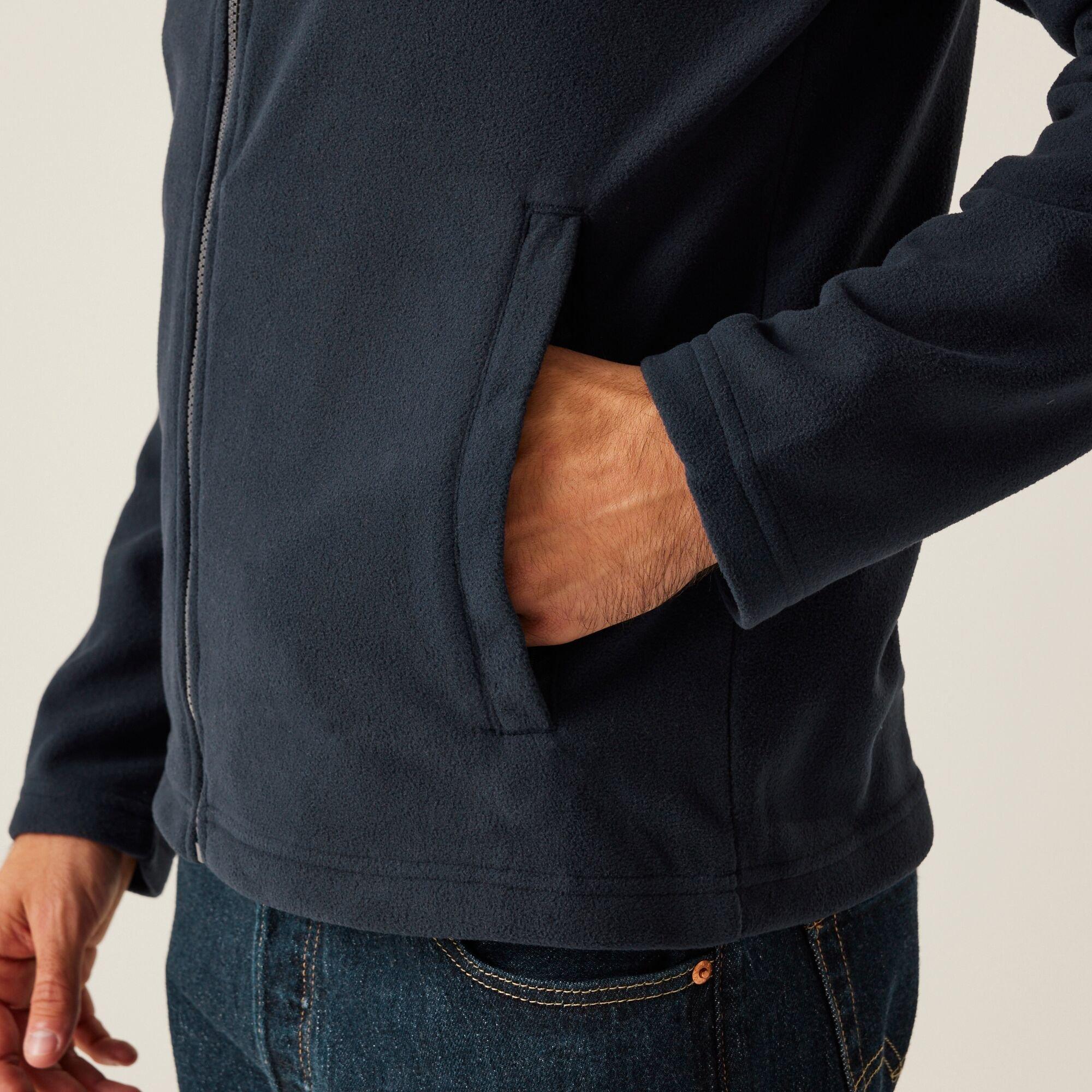 Navy - Regatta - Mens H/M Full Zip Microfleece - 4