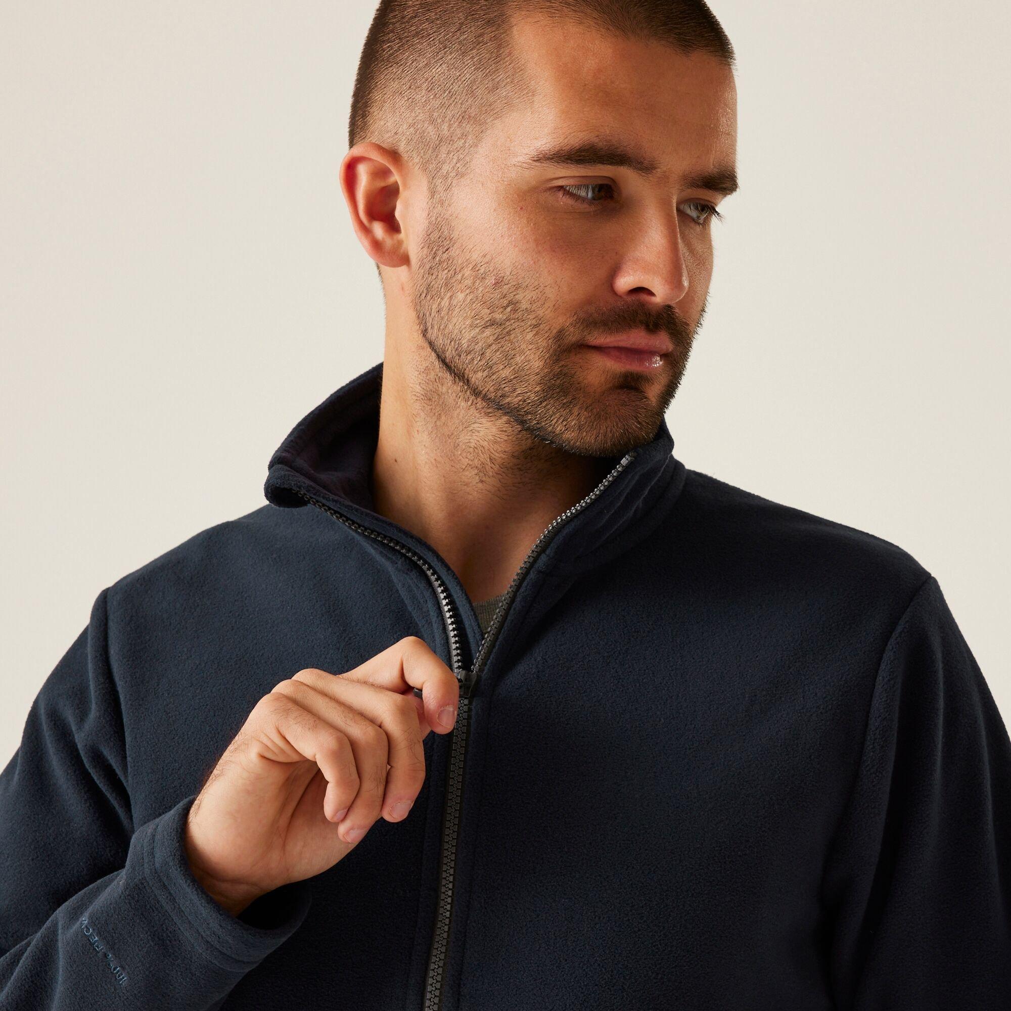 Navy - Regatta - Mens H/M Full Zip Microfleece - 5