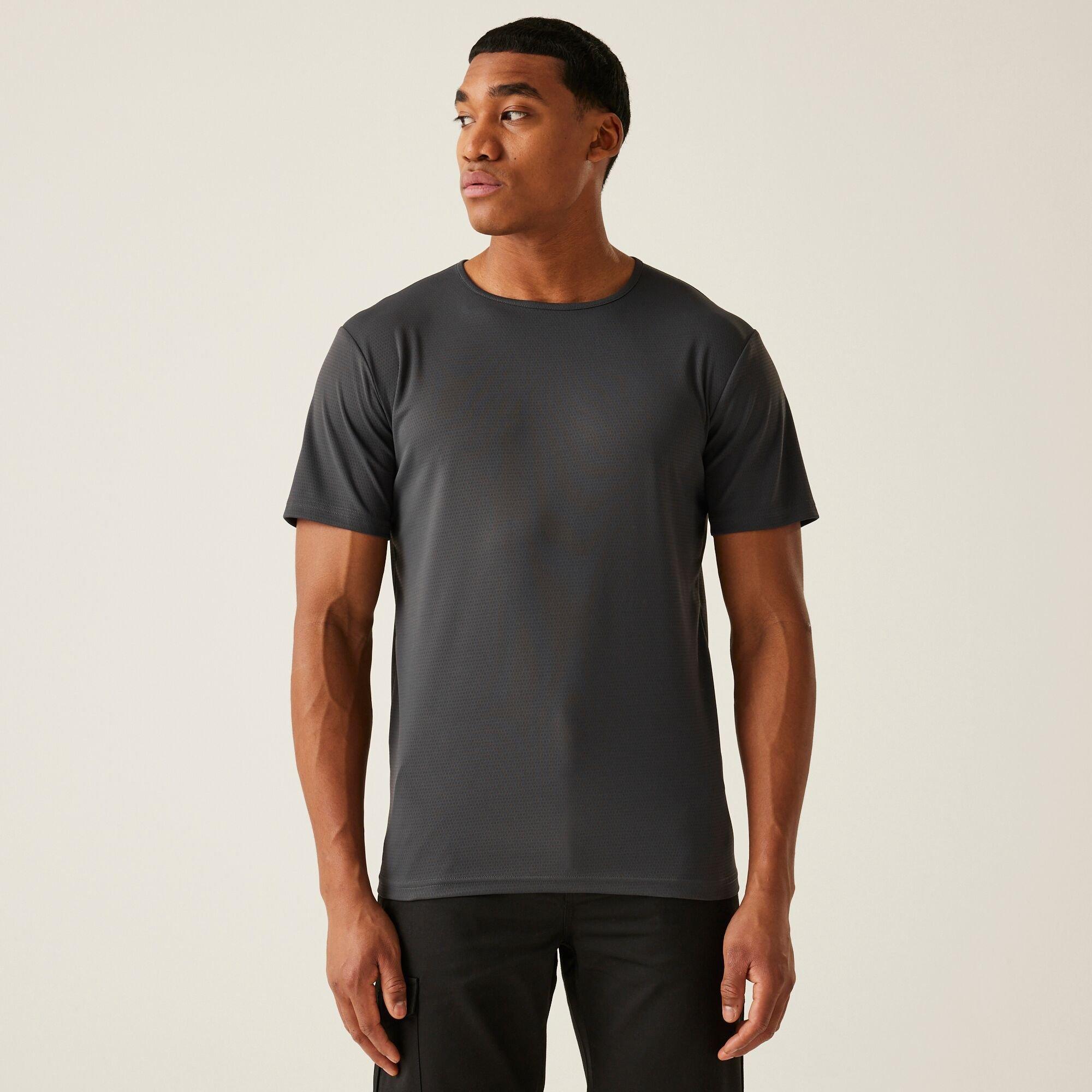 Regatta Men's Pro Moisture-Wicking Short-Sleeve Crew-Neck T-Shirt - Seal Grey - XL