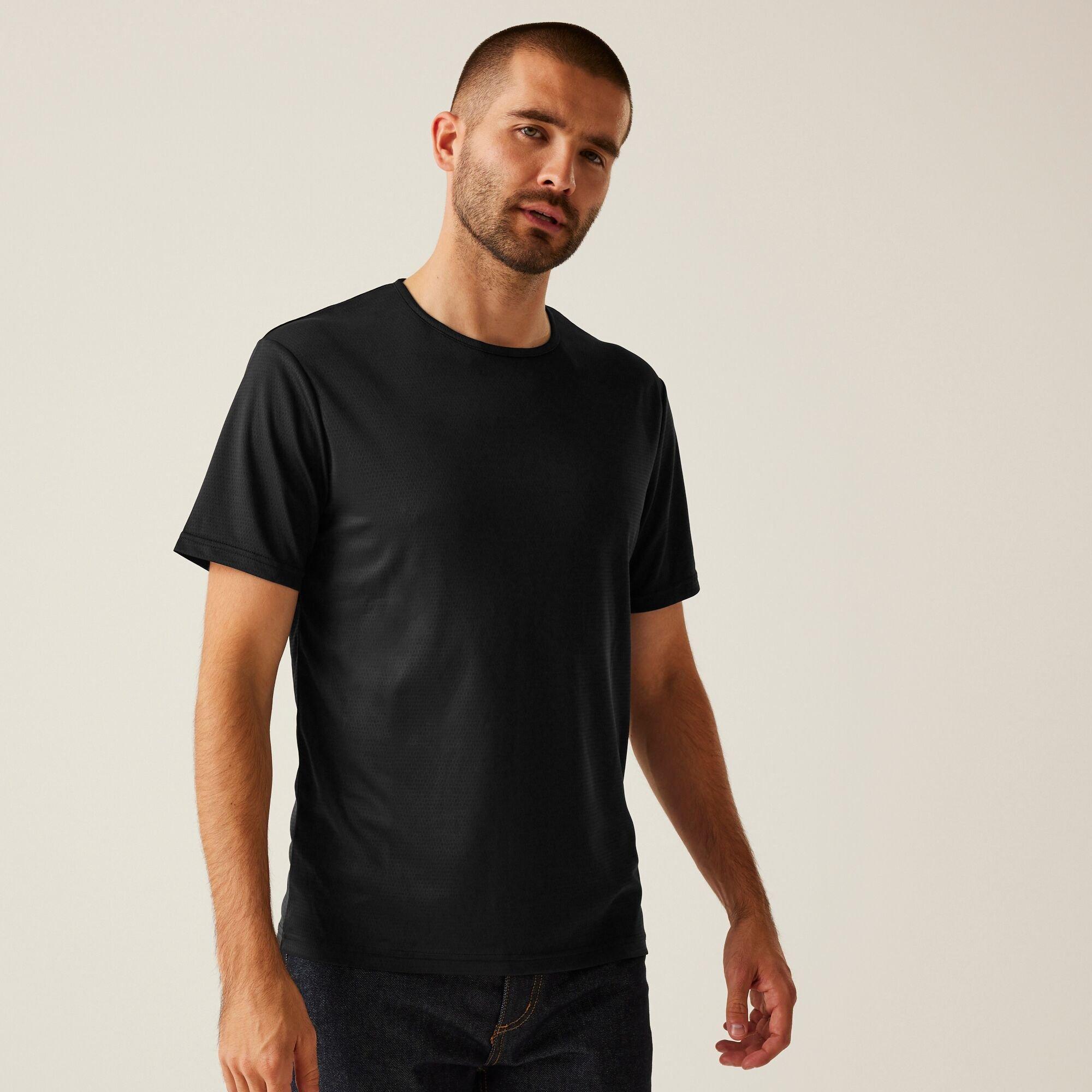 Regatta Men's Pro Moisture-Wicking Short-Sleeve Crew-Neck T-Shirt - Black - XXL