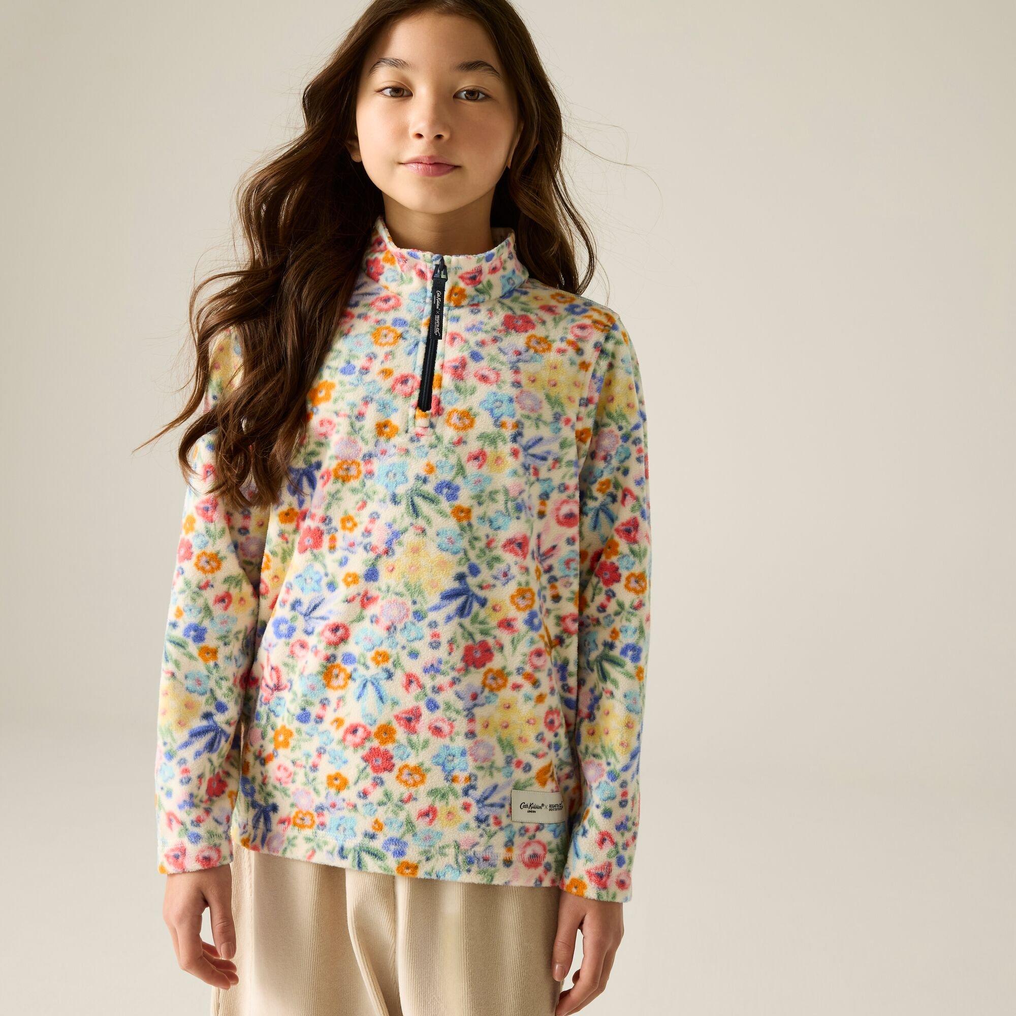 Regatta Girls Kids Cath Kidston Half Zip Fleece - Cream Harmony D - 5-6 Years