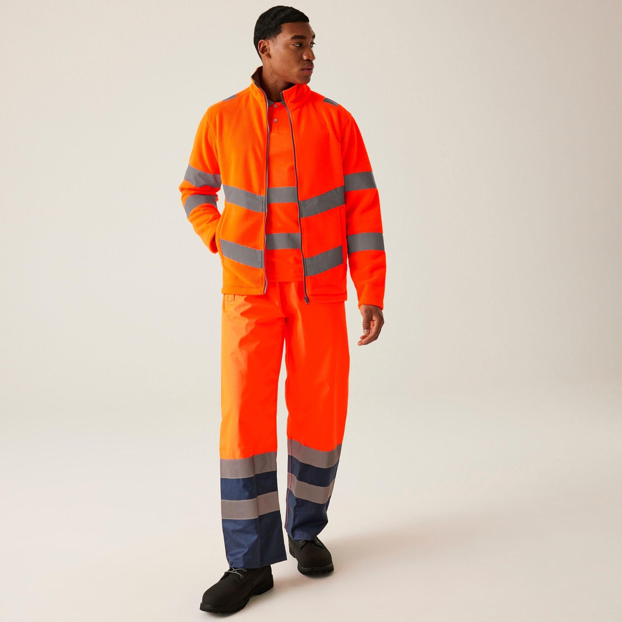 Orange - Regatta - Mens Hi-Vis Pro Contract Thor Fleece Orange - 3