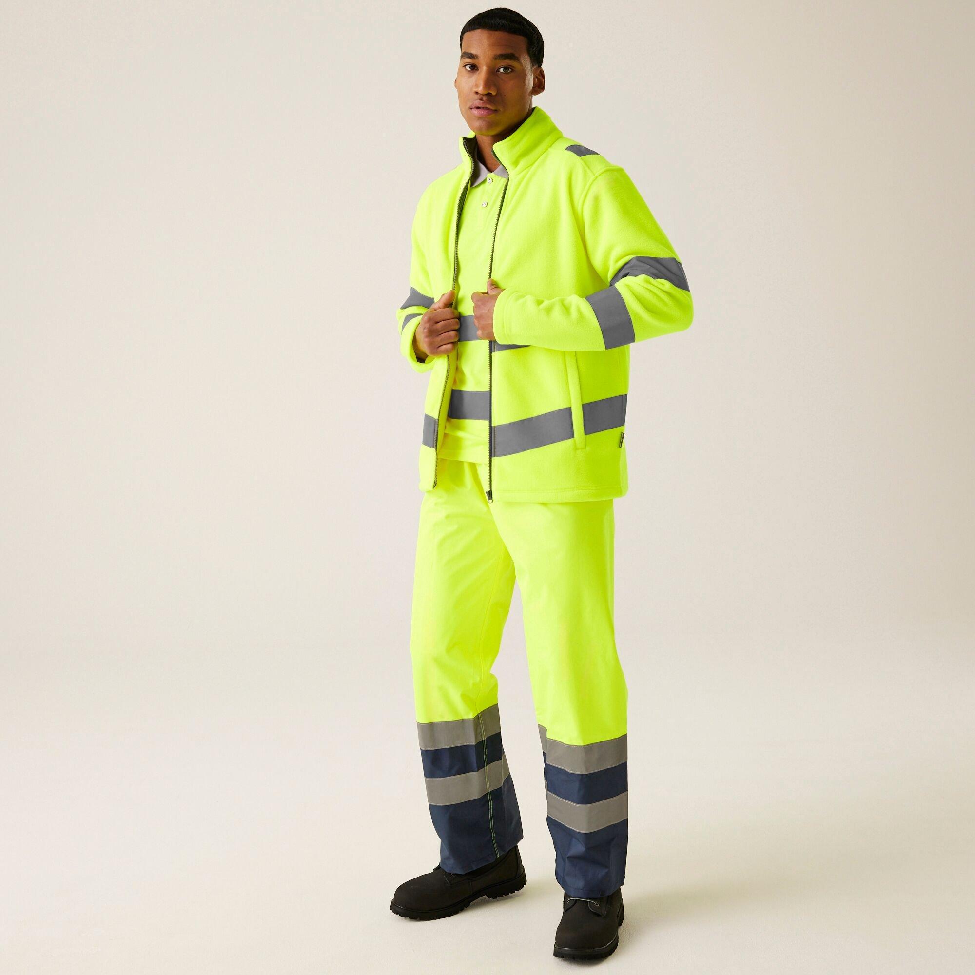 Yellow - Regatta - Mens Hi-Vis Pro Contract Thor Fleece Orange - 3