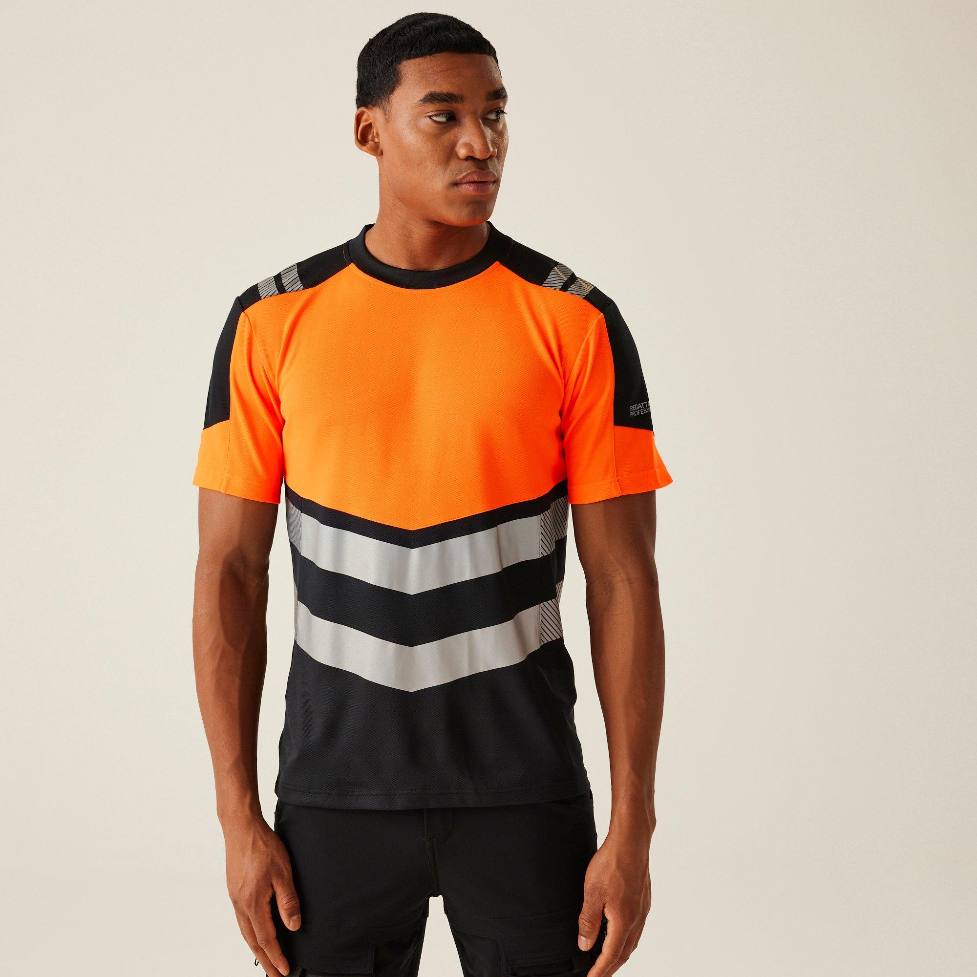 Regatta Men's Hi-Vis X-Pro T-Shirt - Class 1 - Black/Orange - S