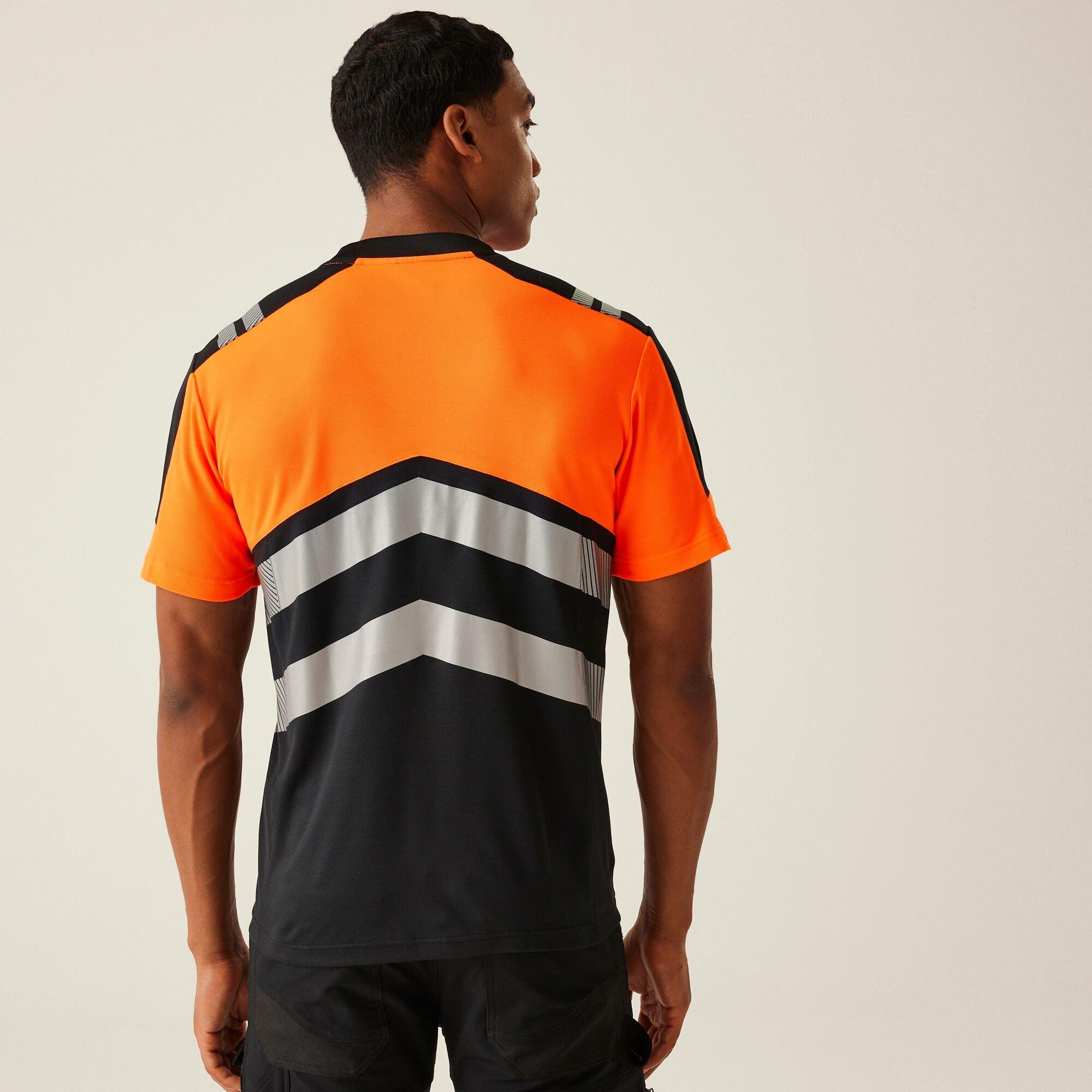 Black/Orange - Regatta - Mens Hi-Vis X-Pro T-shirt - Class 1 - 2