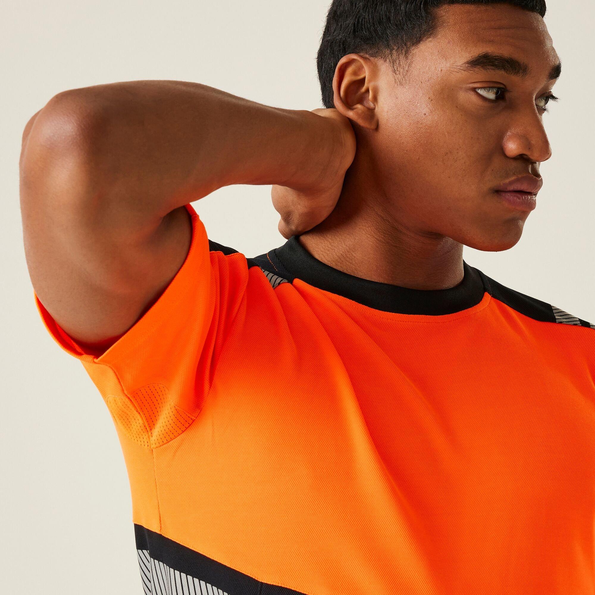 Black/Orange - Regatta - Mens Hi-Vis X-Pro T-shirt - Class 1 - 6