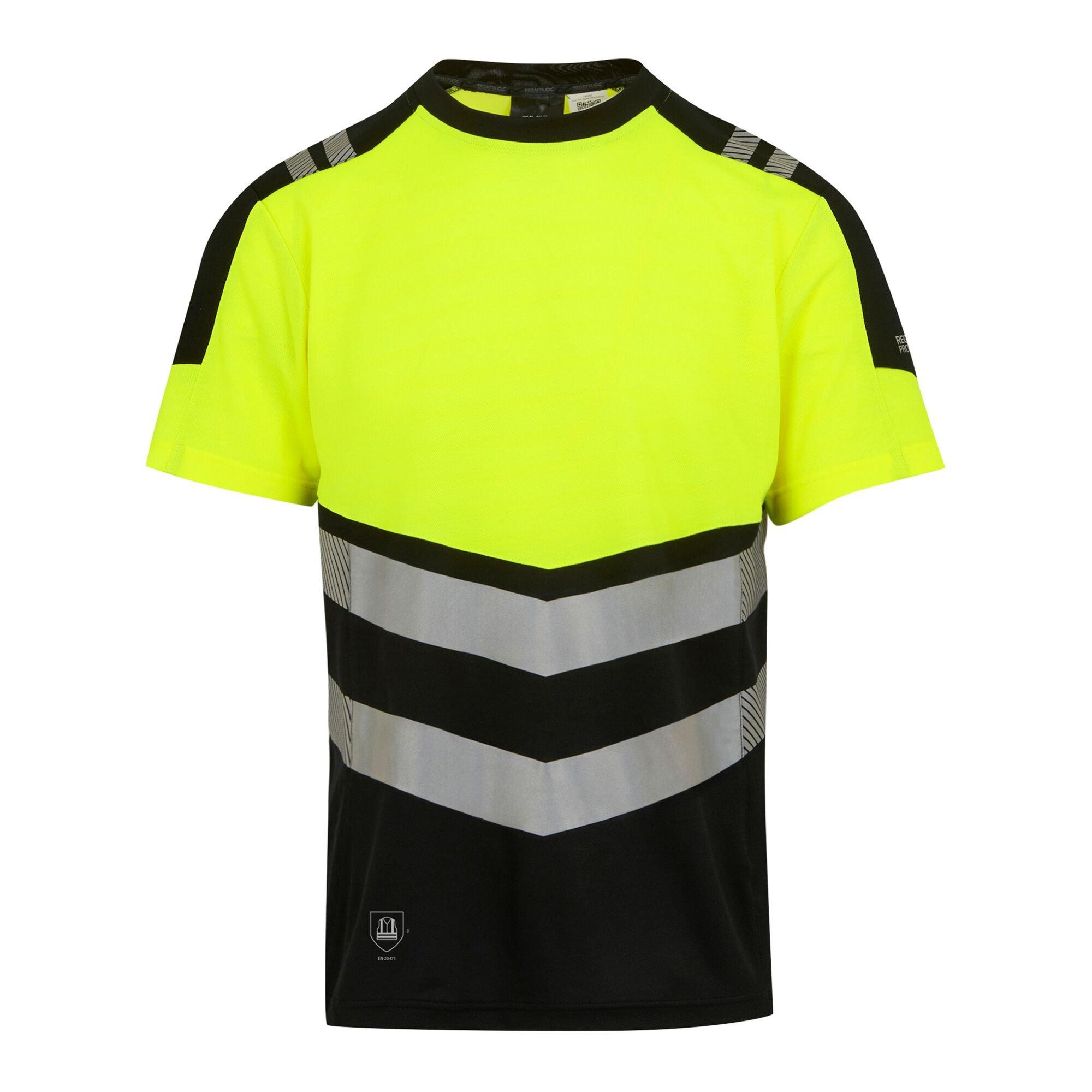 Regatta Men's Hi-Vis X-Pro T-Shirt - Class 1 - Black/Yellow - XXL
