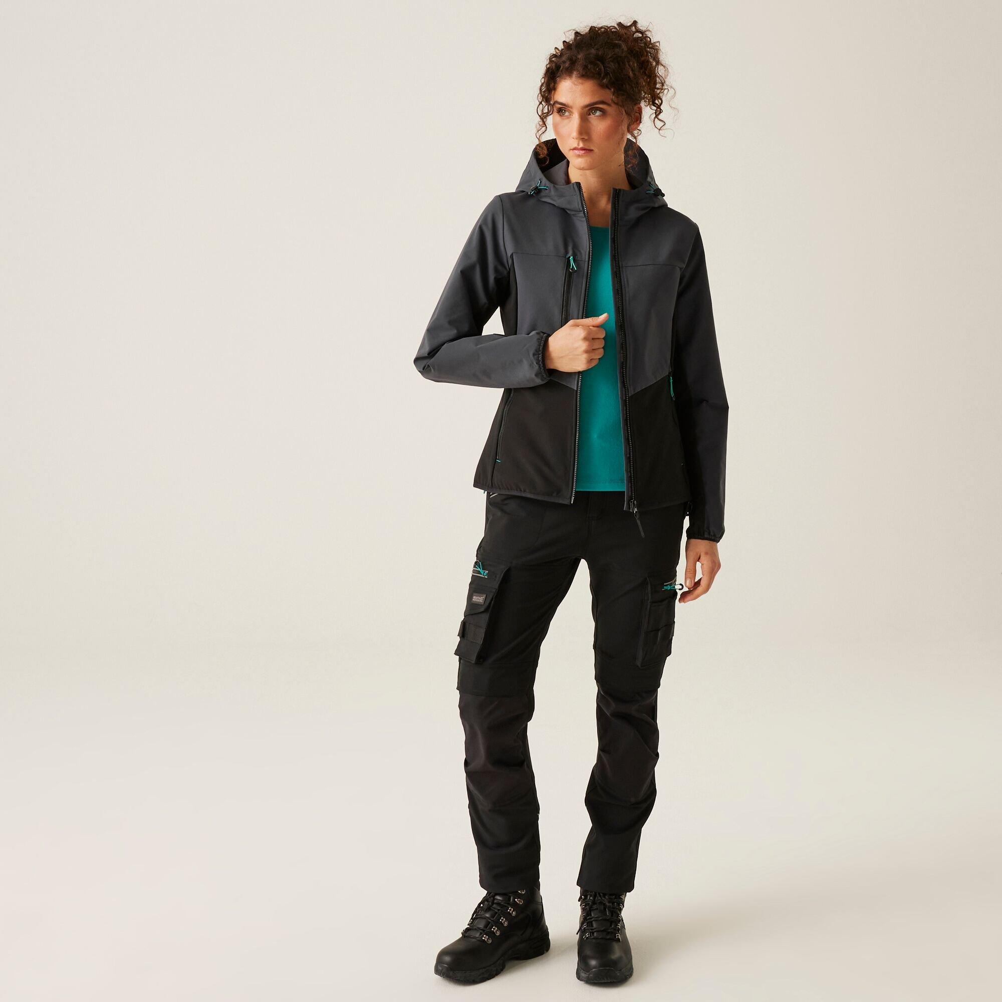 Seal Grey Black - Regatta - Womens ADA Stretch Softshell Jacket - 3