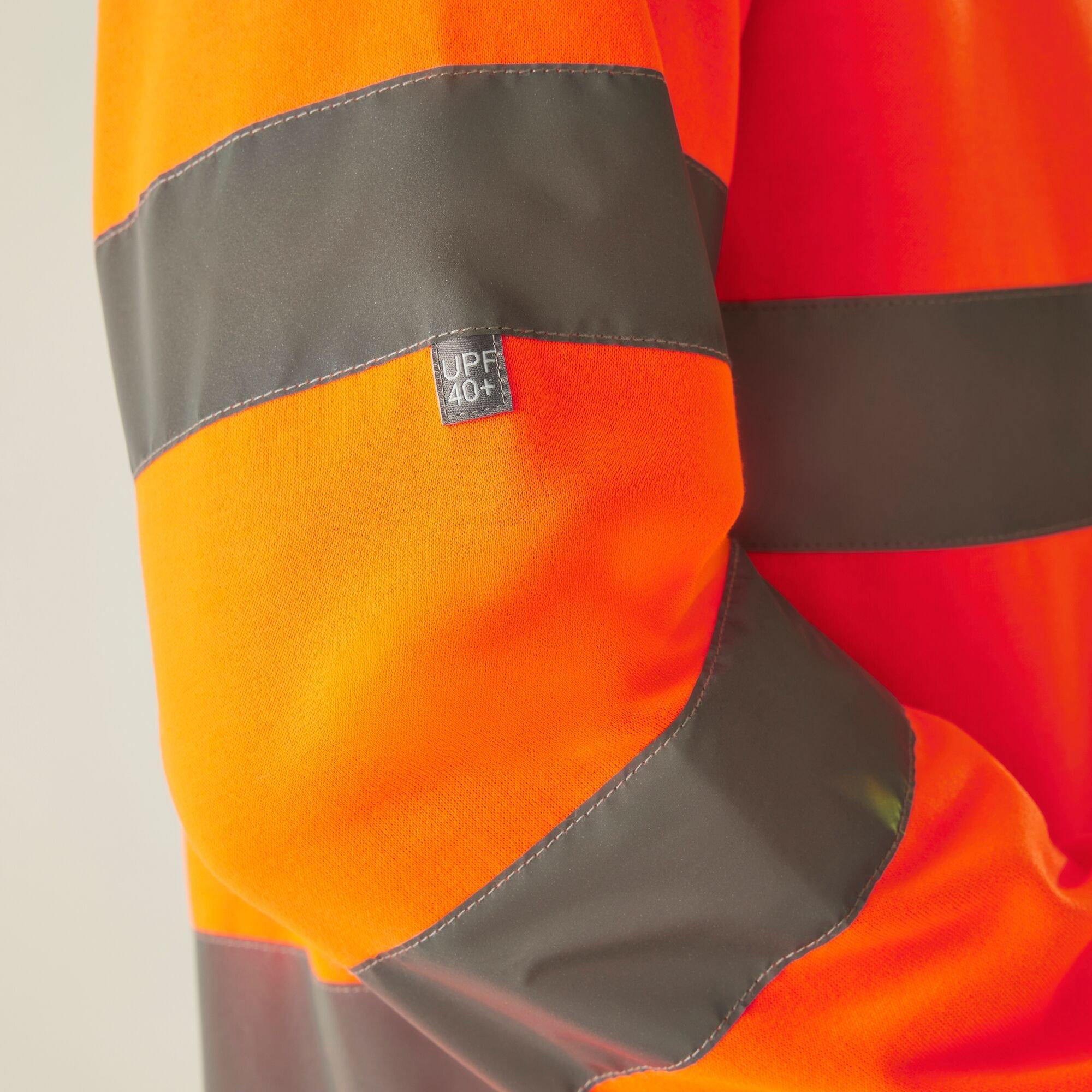 Orange - Regatta - Mens Hi-Vis Pro Contract Crew Neck Sweatshirt - 4