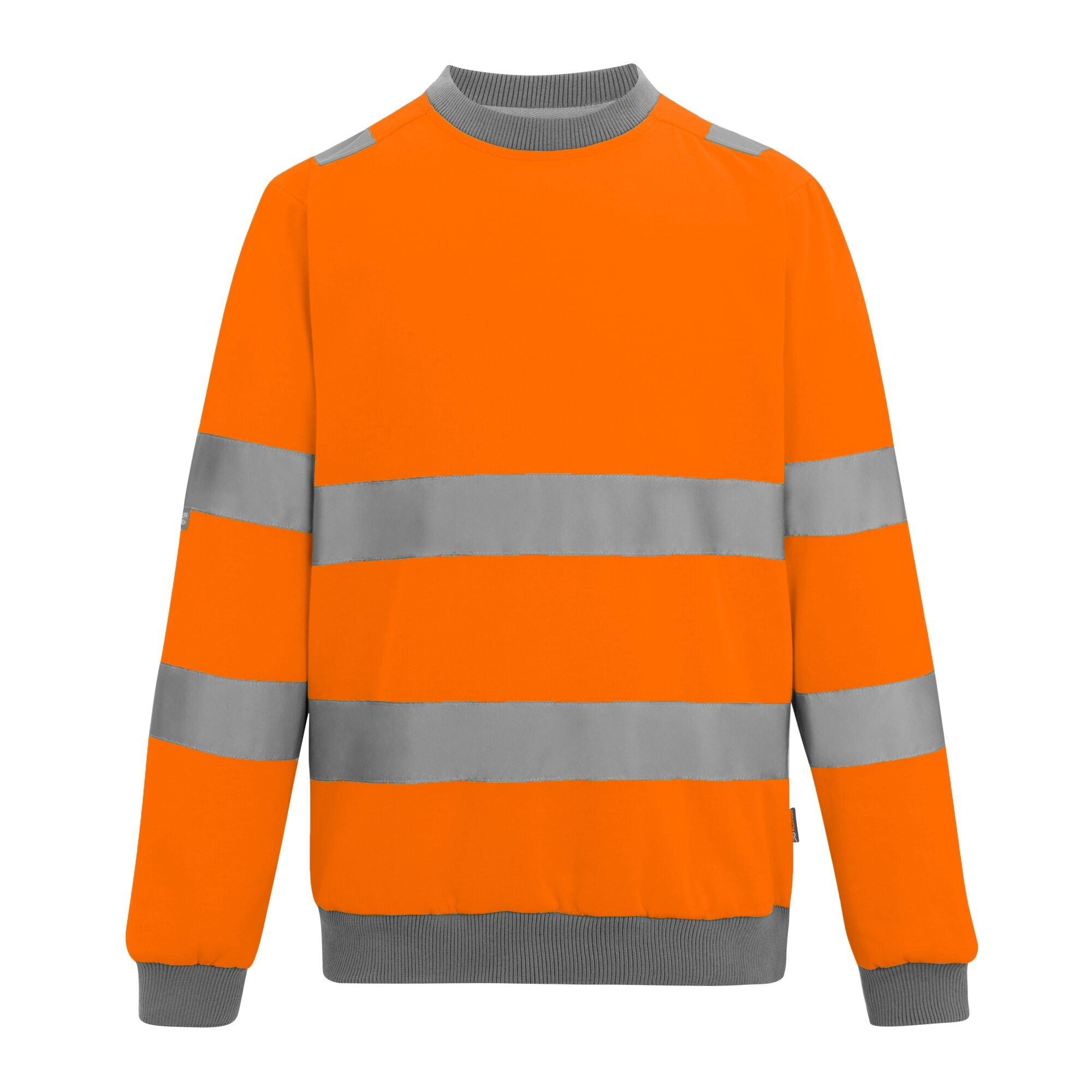 Orange - Regatta - Mens Hi-Vis Pro Contract Crew Neck Sweatshirt - 5