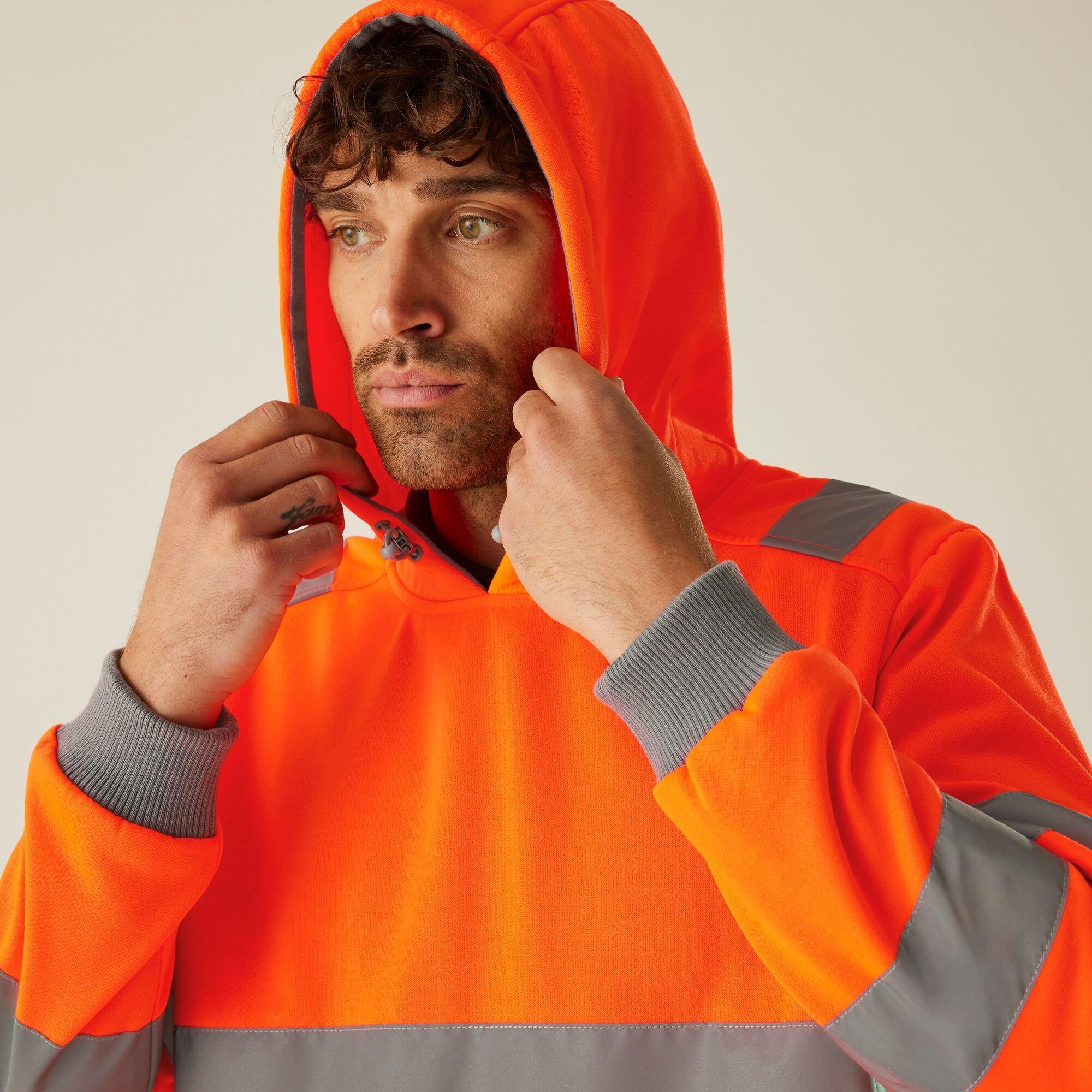 Orange - Regatta - Mens Hi-Vis Pro Contract Hoodie - 4