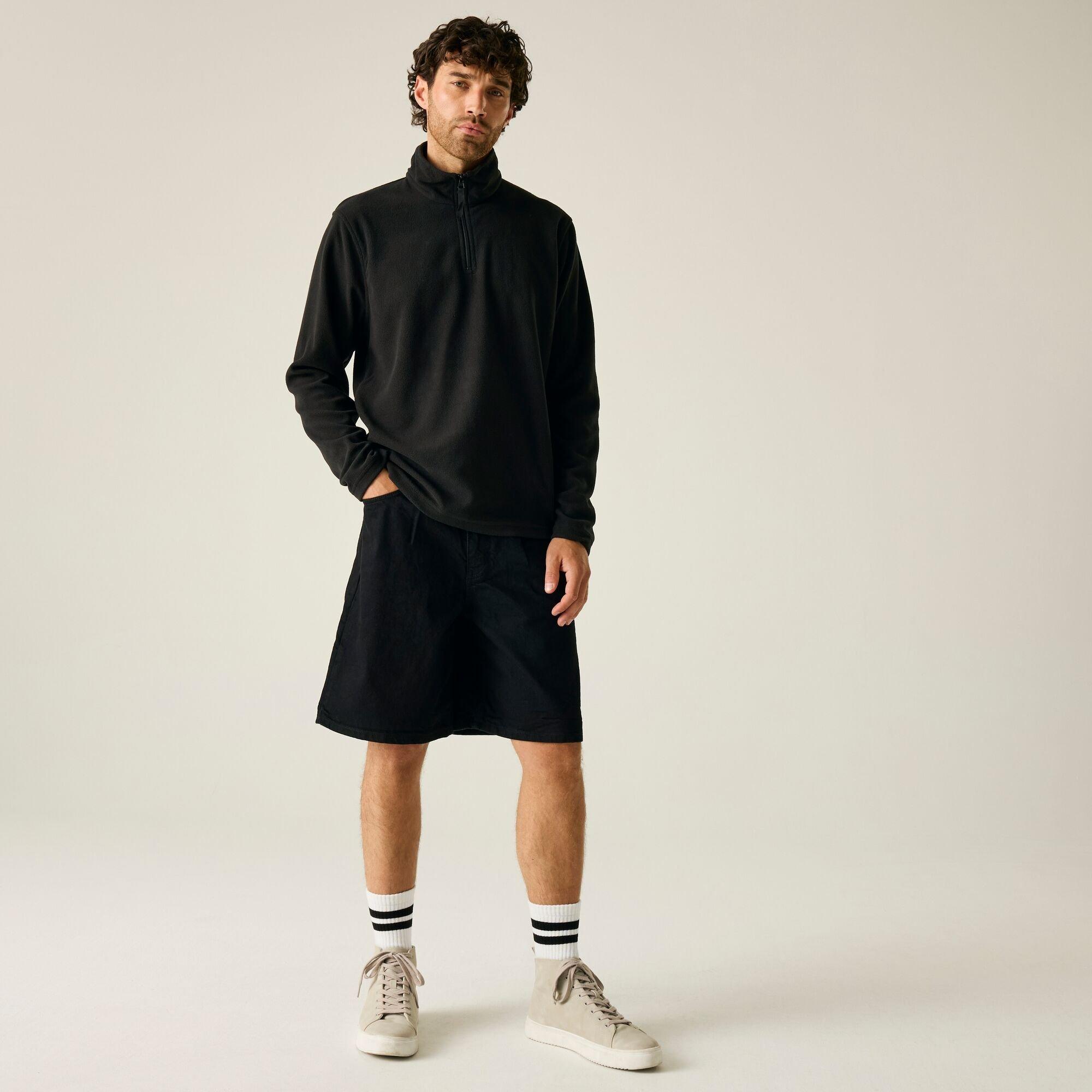 Black - Regatta - Mens Micro Lightweight Half Zip Fleece - 3