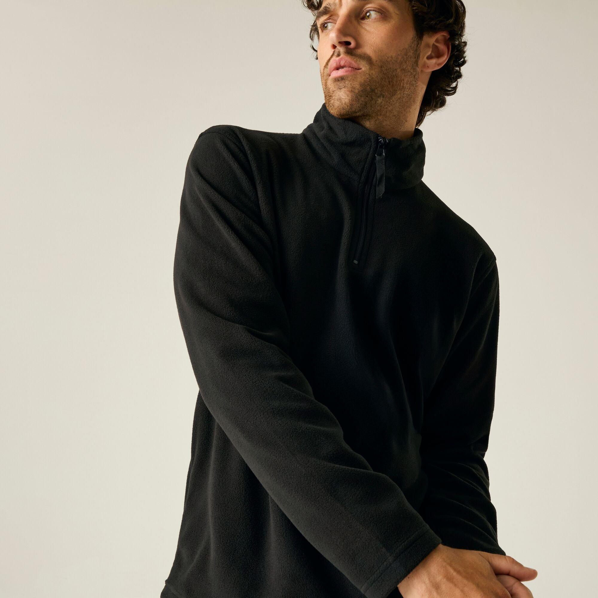 Black - Regatta - Mens Micro Lightweight Half Zip Fleece - 4