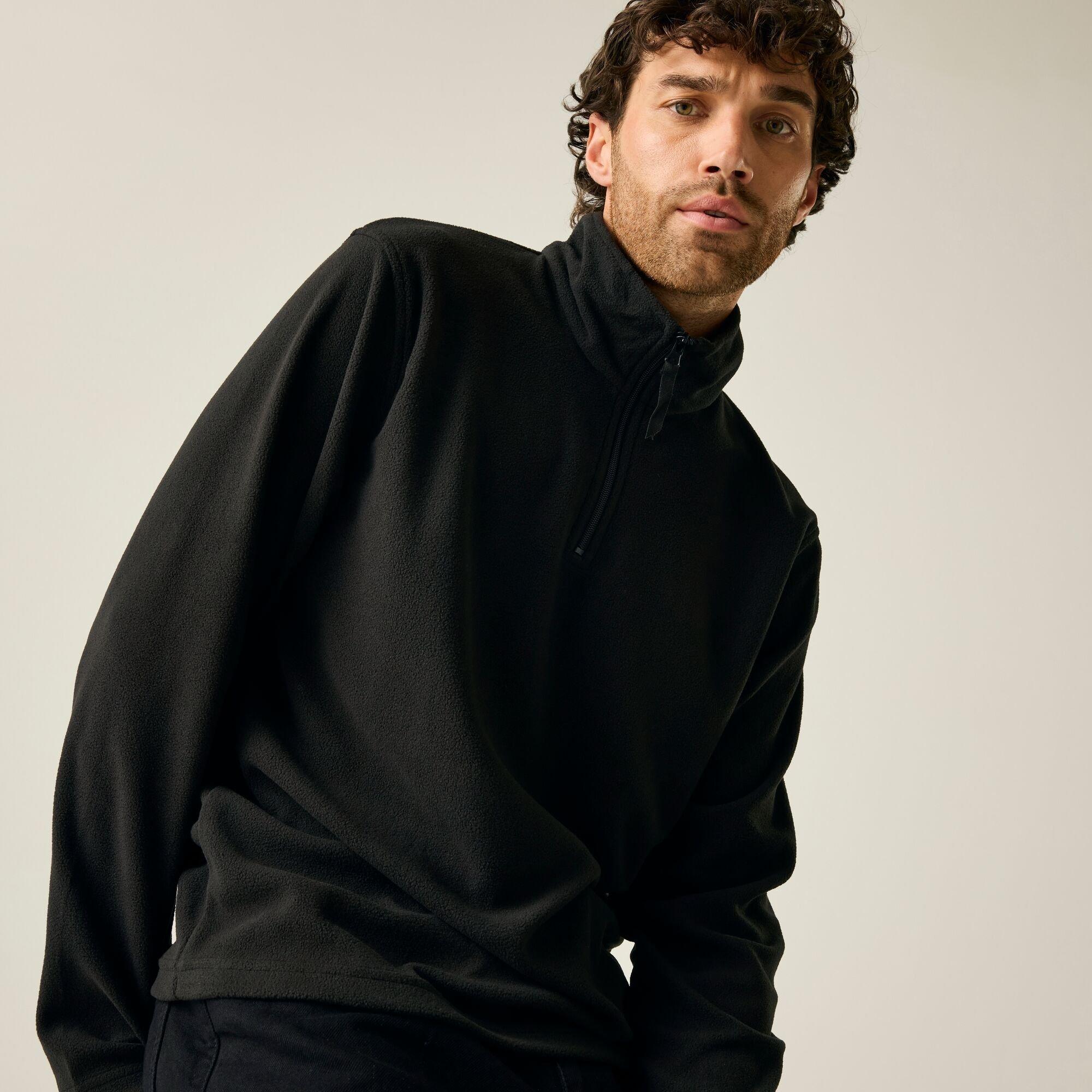 Black - Regatta - Mens Micro Lightweight Half Zip Fleece - 6
