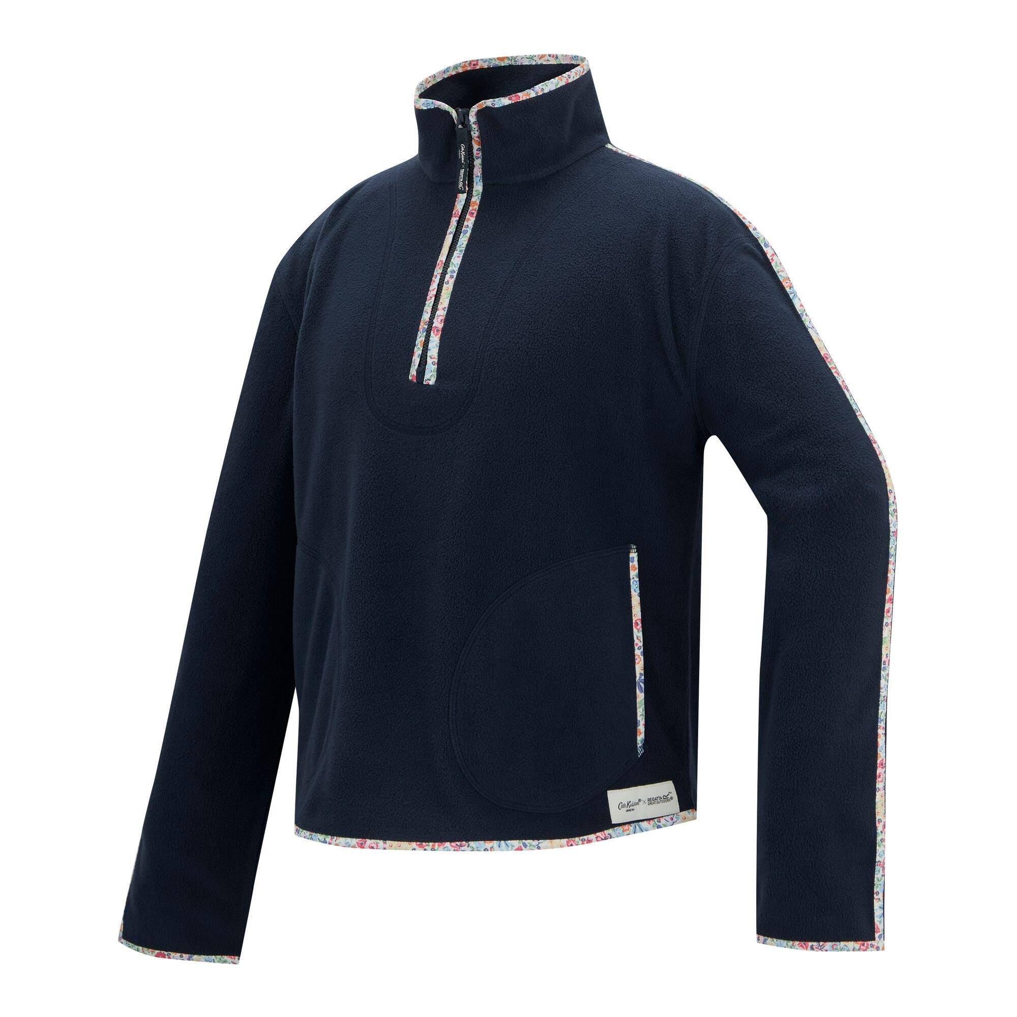 Navy - Regatta - Womens Cath Kidston Printed Half Zip Fleece - 12