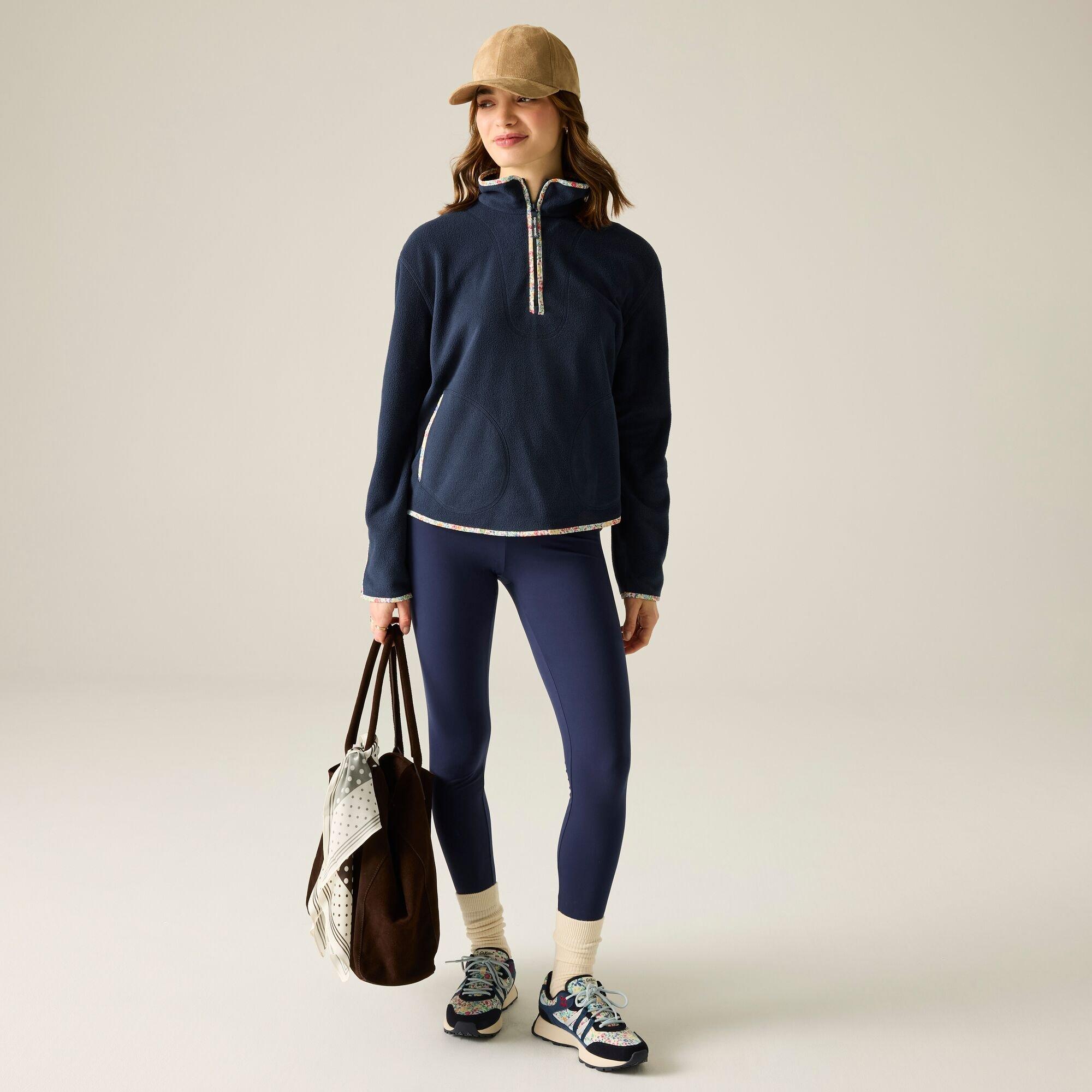 Navy - Regatta - Womens Cath Kidston Printed Half Zip Fleece - 3