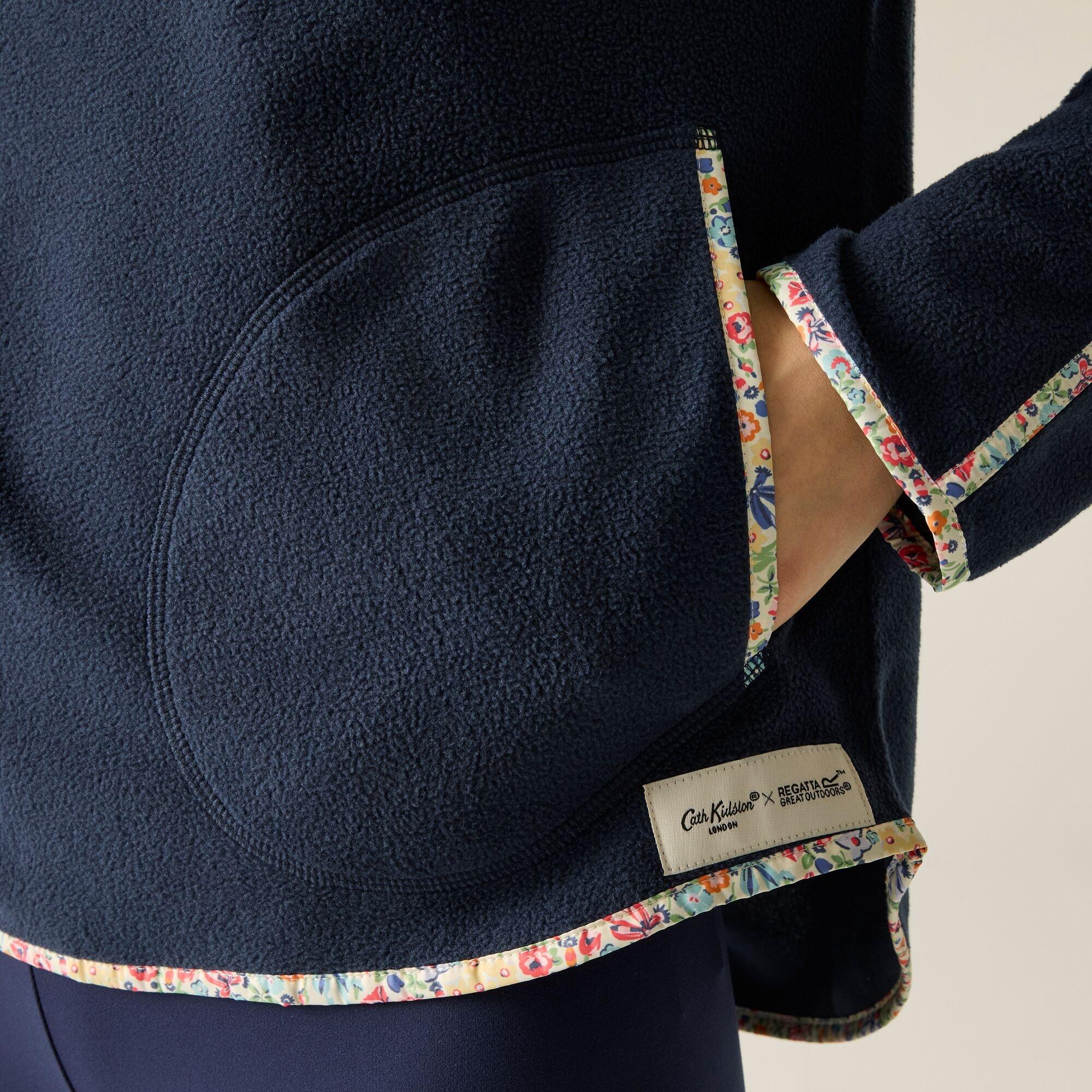 Navy - Regatta - Womens Cath Kidston Printed Half Zip Fleece - 5