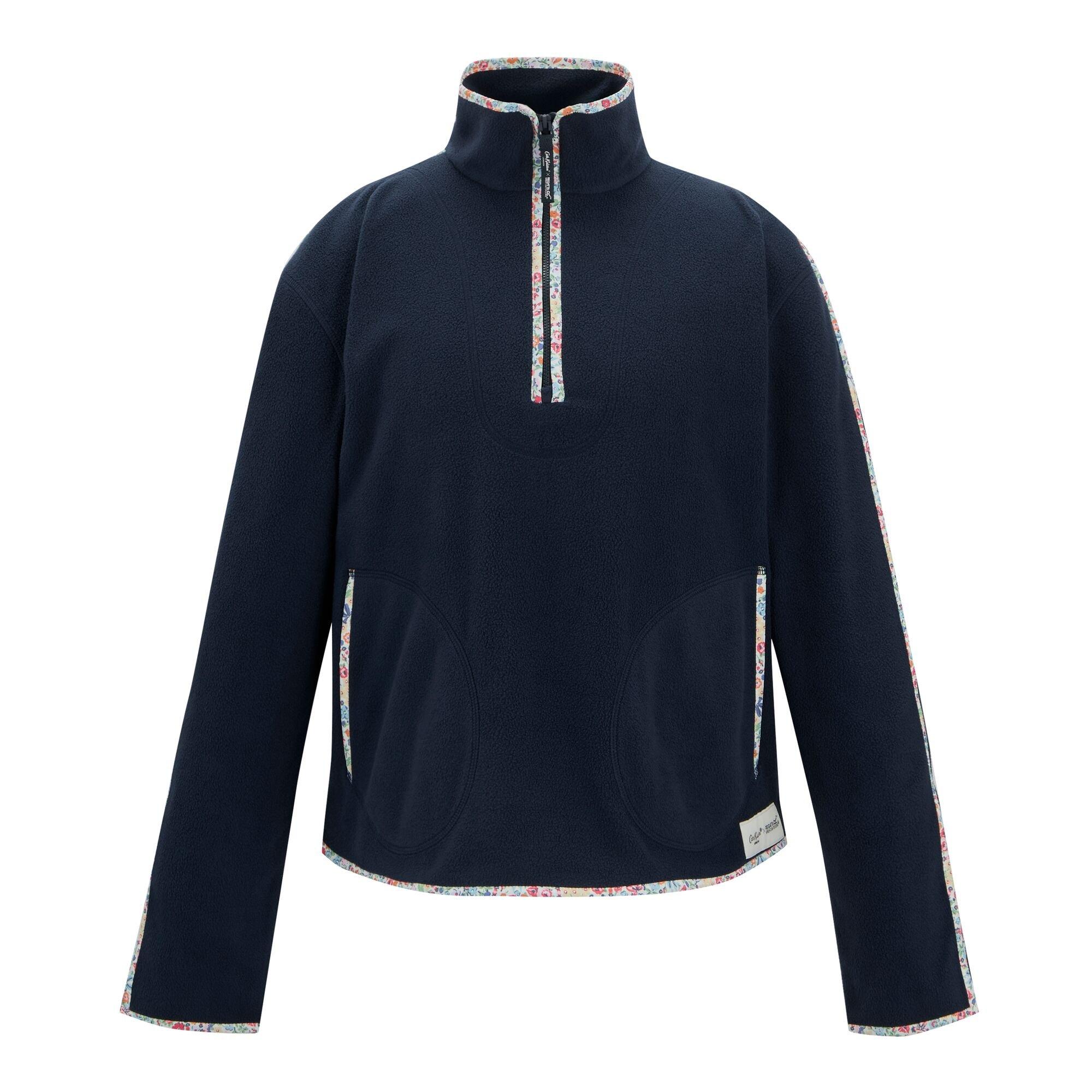 Navy - Regatta - Womens Cath Kidston Printed Half Zip Fleece - 10
