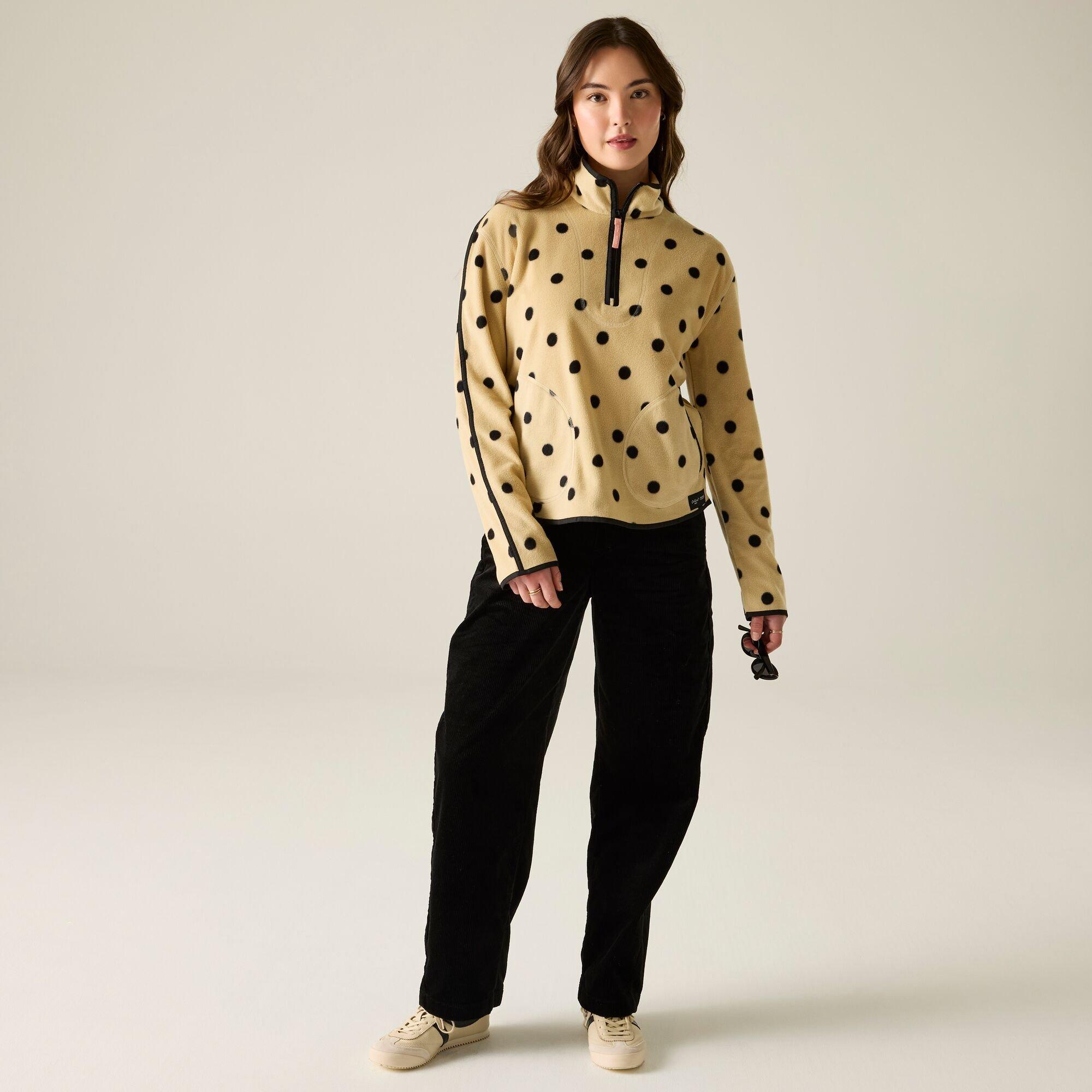 Cream Spot Prin - Regatta - Womens Cath Kidston Printed Half Zip Fleece - 3
