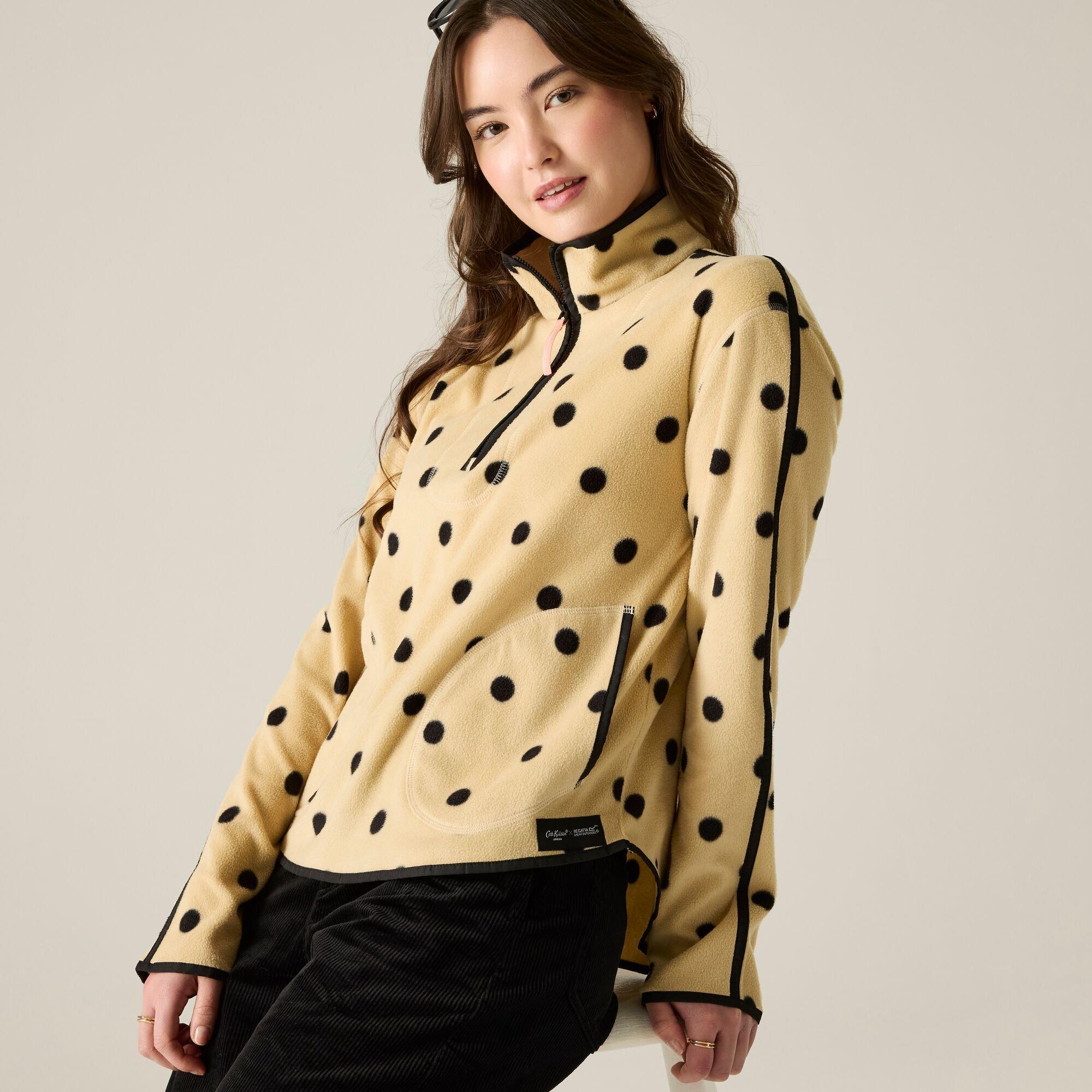 Cream Spot Prin - Regatta - Womens Cath Kidston Printed Half Zip Fleece - 7