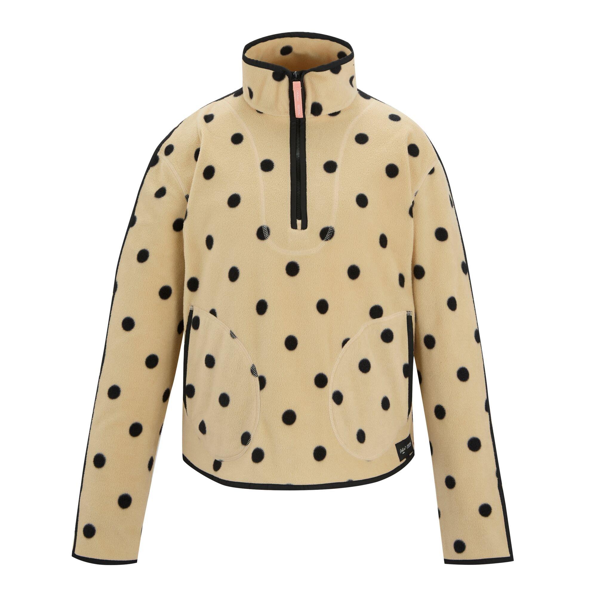Cream Spot Prin - Regatta - Womens Cath Kidston Printed Half Zip Fleece - 8