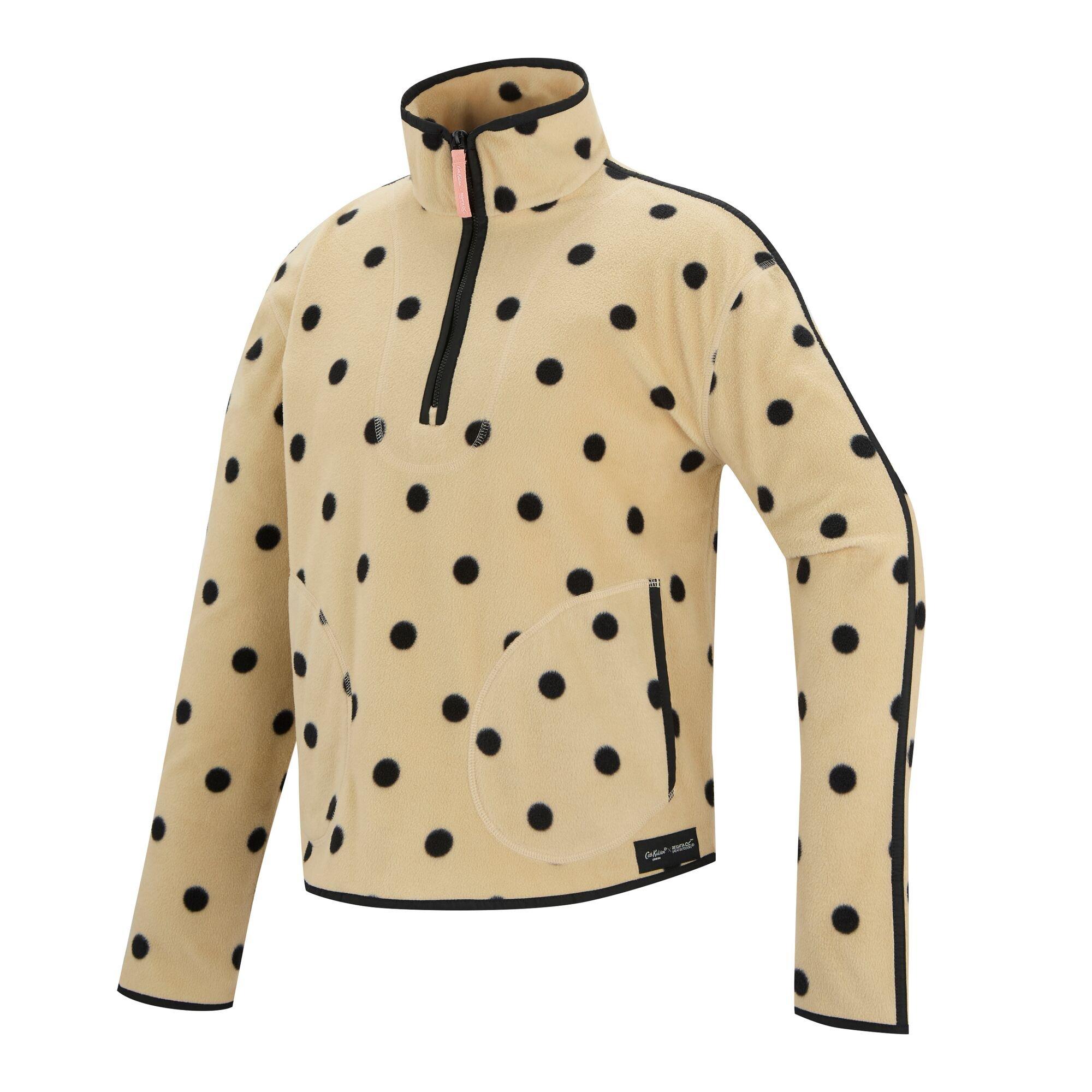 Cream Spot Prin - Regatta - Womens Cath Kidston Printed Half Zip Fleece - 10